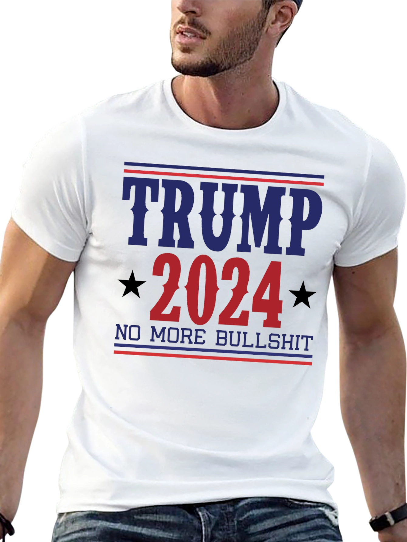 Trump 2024 Slogan Tee - No More Bullshit