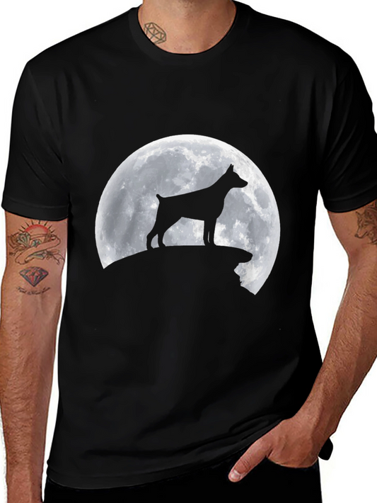 Dog Silhouette Moon T-Shirt