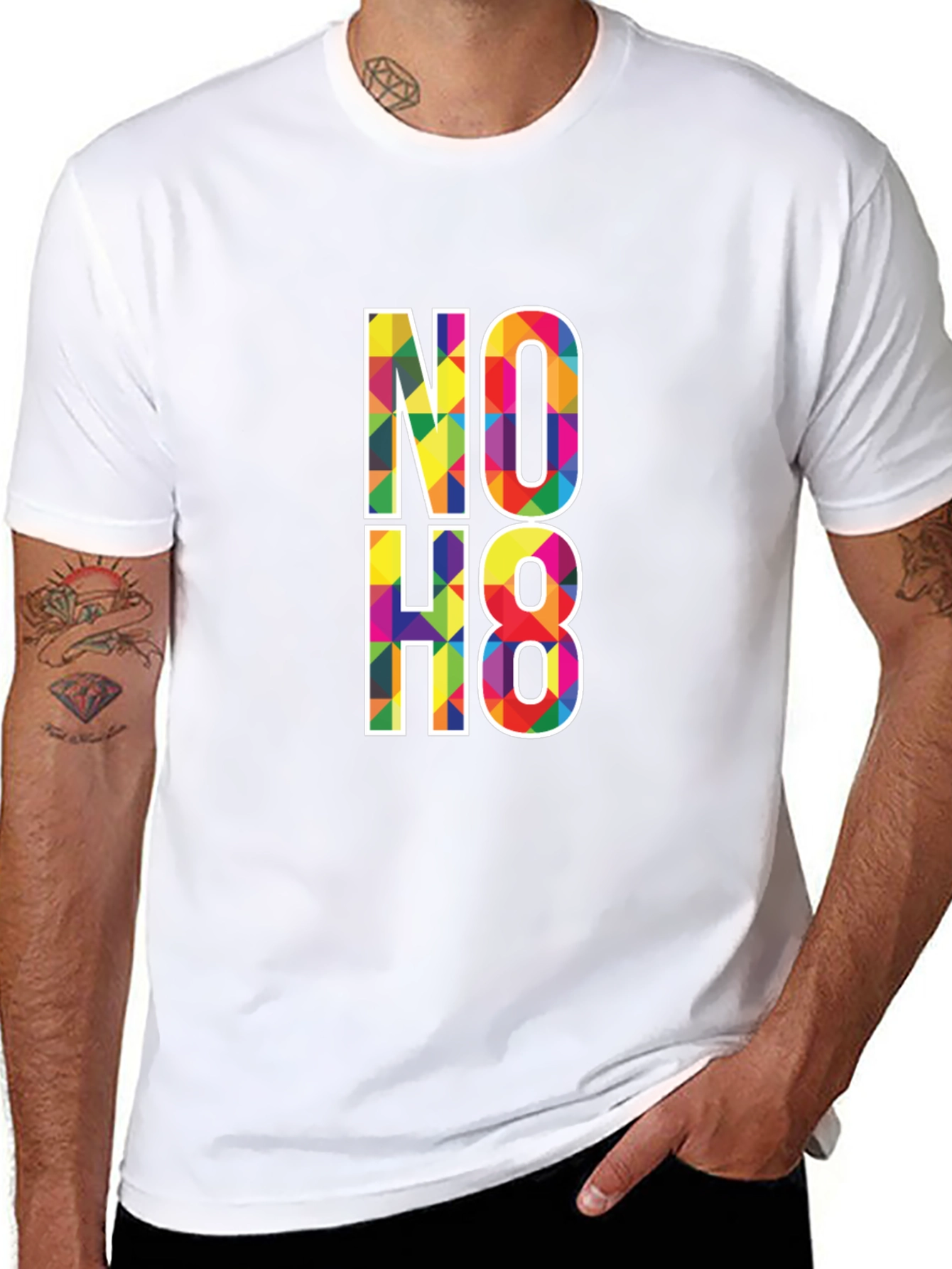 NO H8 Graphic T-Shirt - Anti-Hate Equality Tee