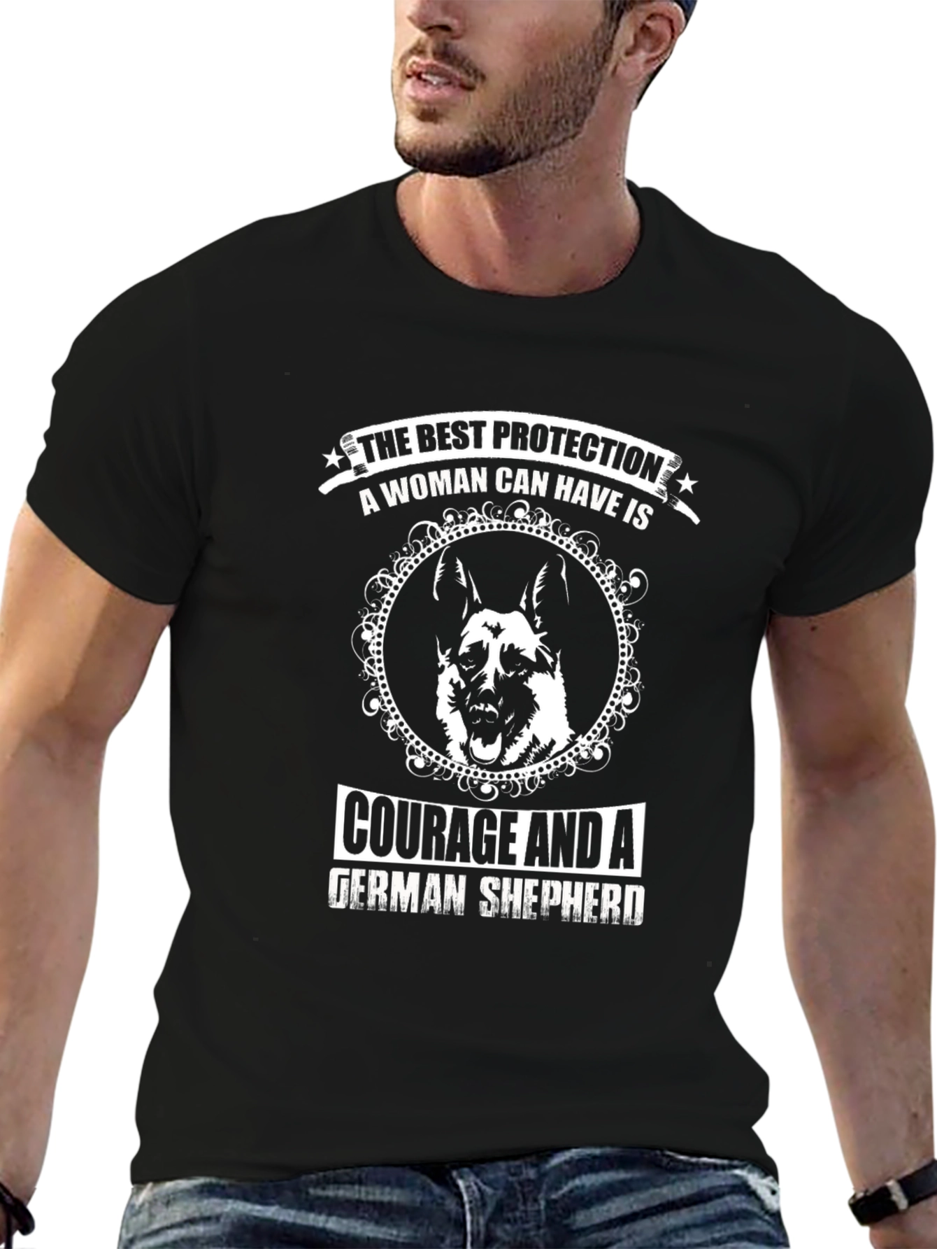 Courage German Shepherd Womans Best Protection T-Shirt