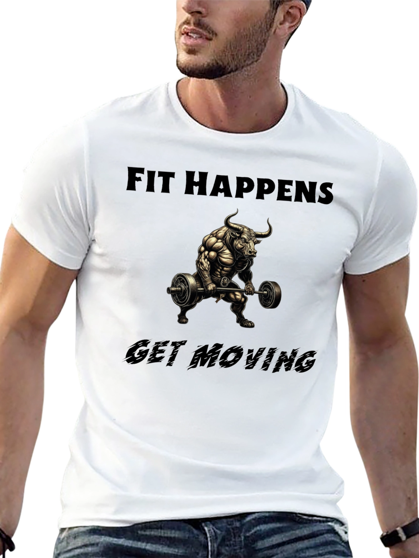 Fit Happens Bull Gym T-Shirt