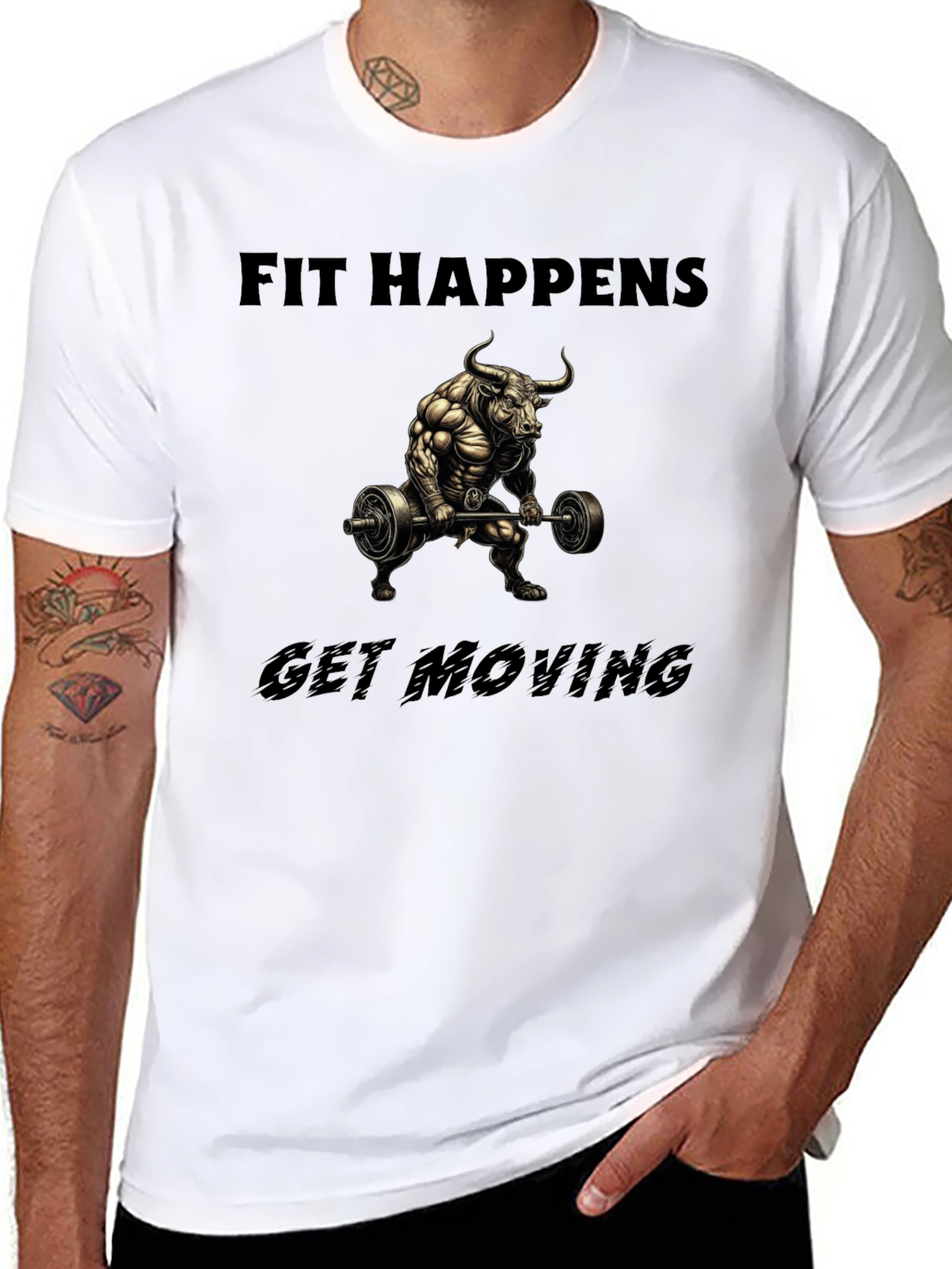 Fit Happens Bull Gym T-Shirt