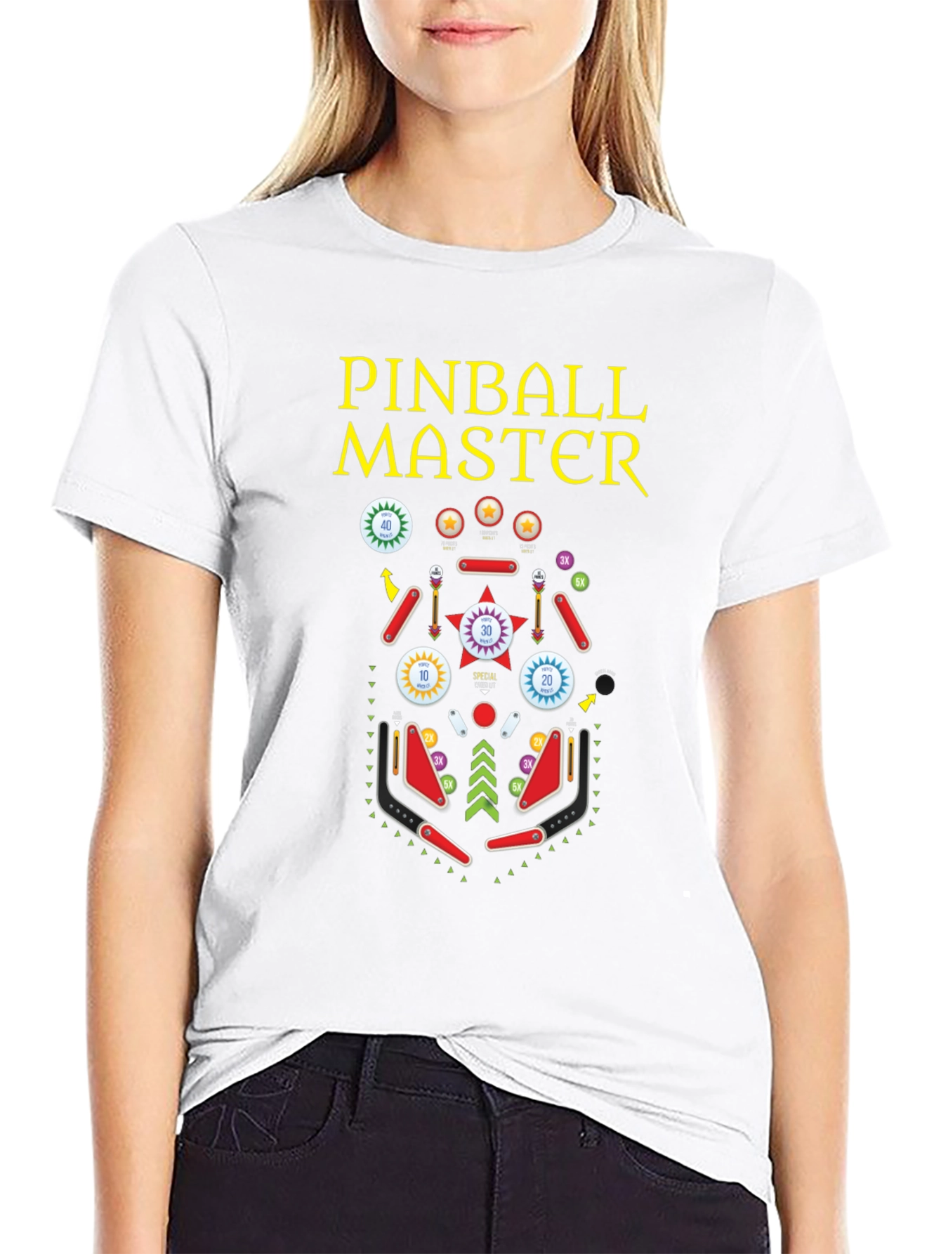 Pinball Master Graphic T-Shirt - Retro Arcade Style