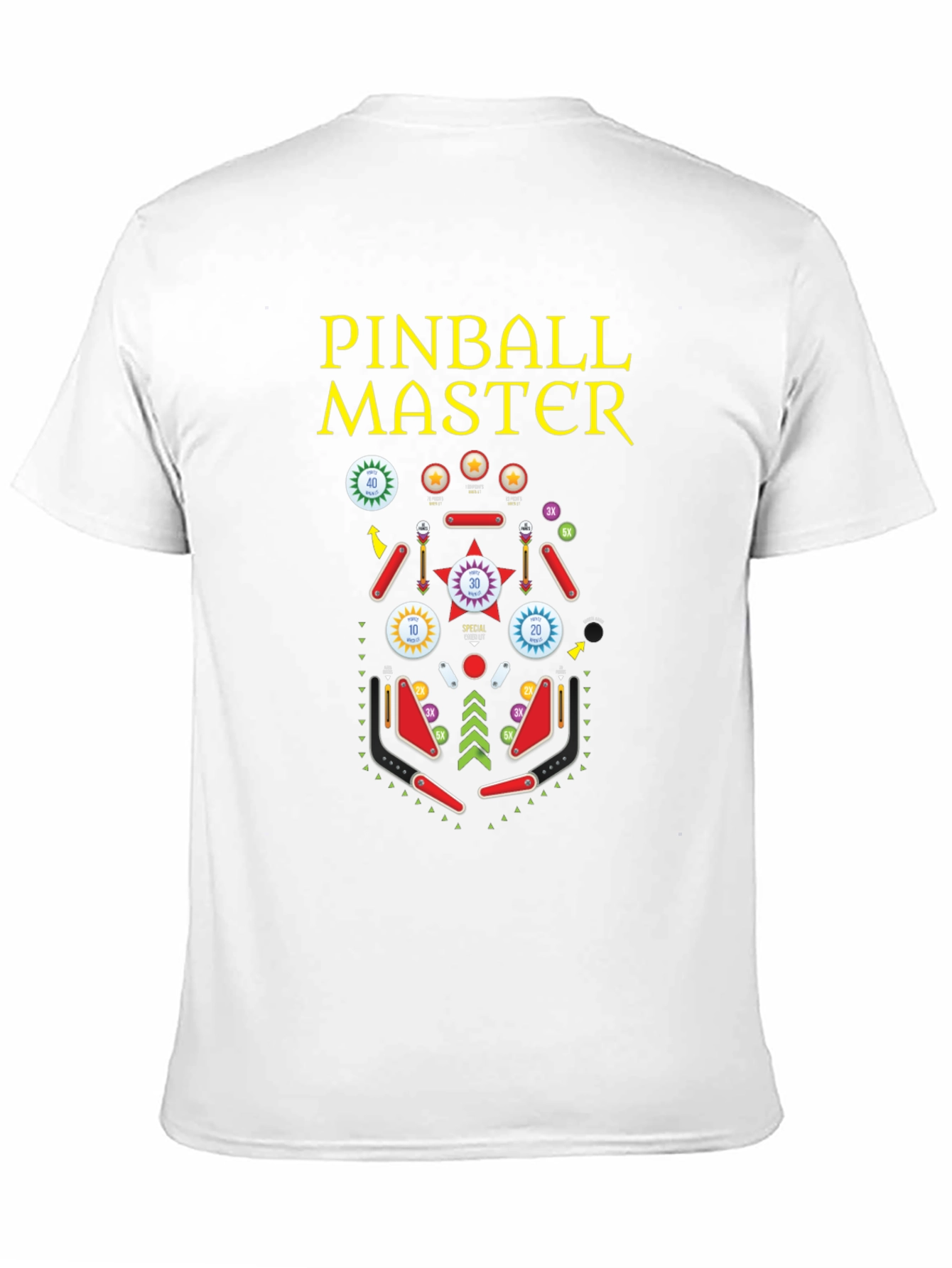 Pinball Master Graphic T-Shirt - Retro Arcade Style