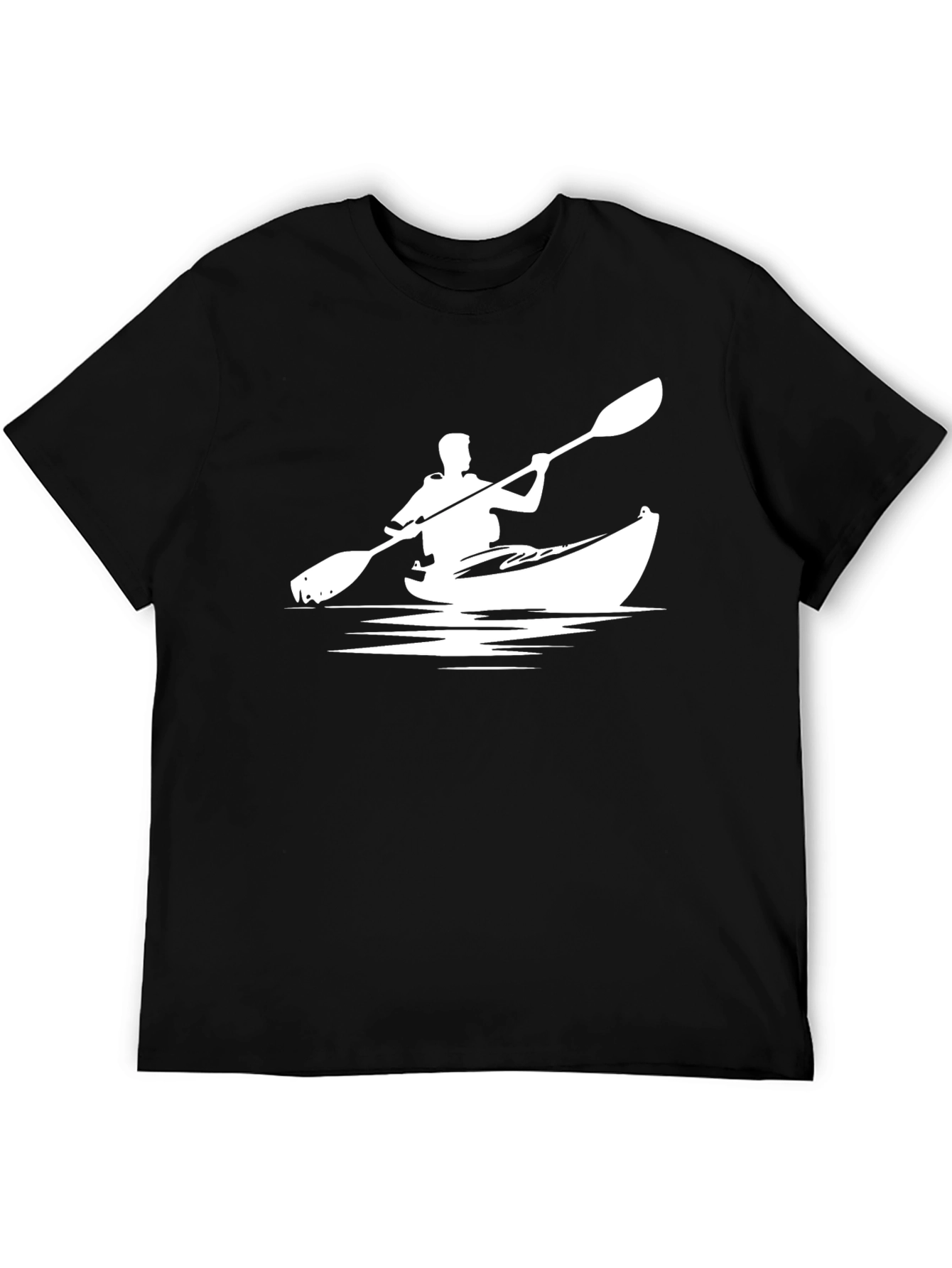 Kayaking Graphic Tee - Black Casual Shirt