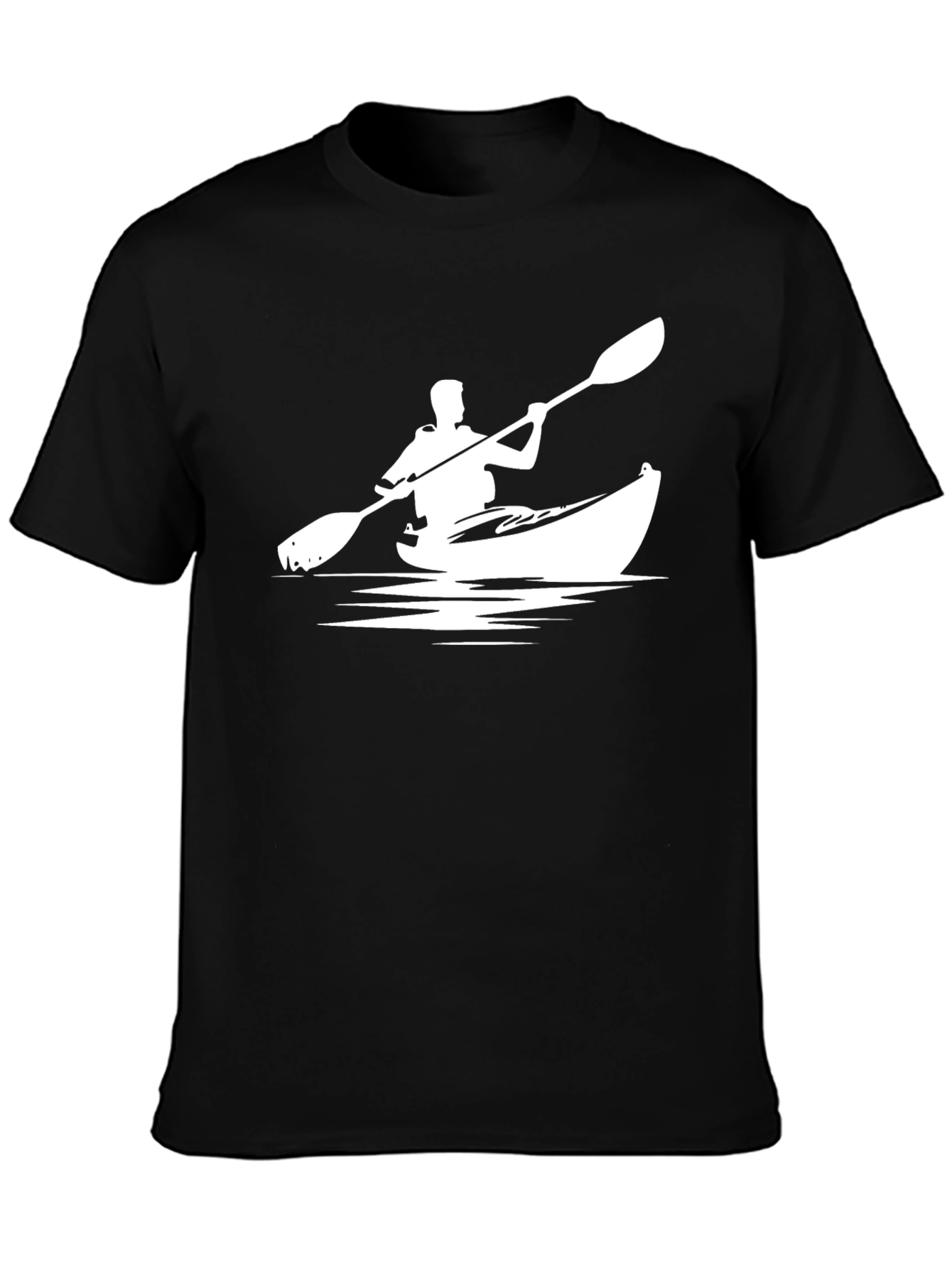 Kayaking Graphic Tee - Black Casual Shirt