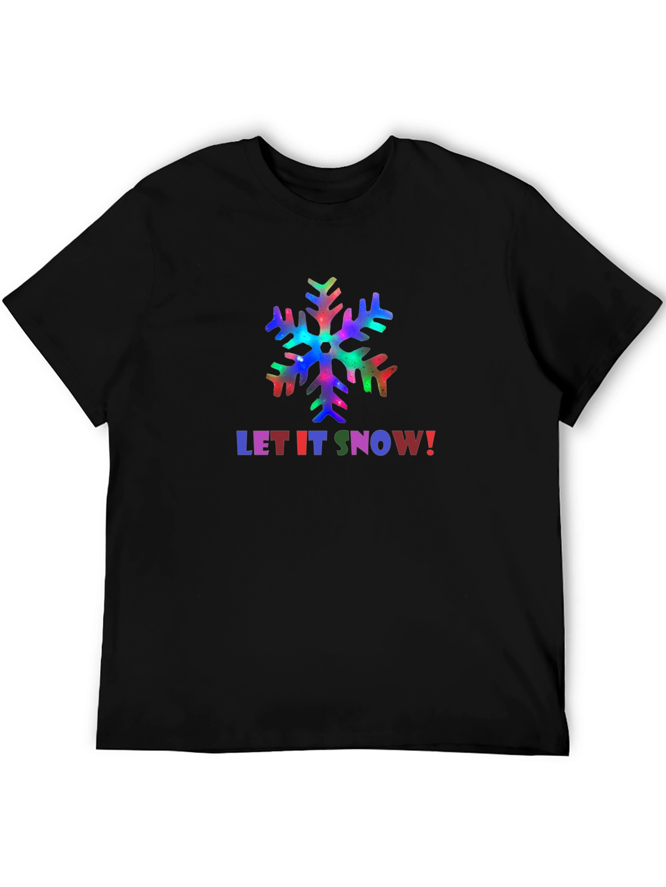 Let It Snow Holiday T-Shirt - Festive Snowflake Design