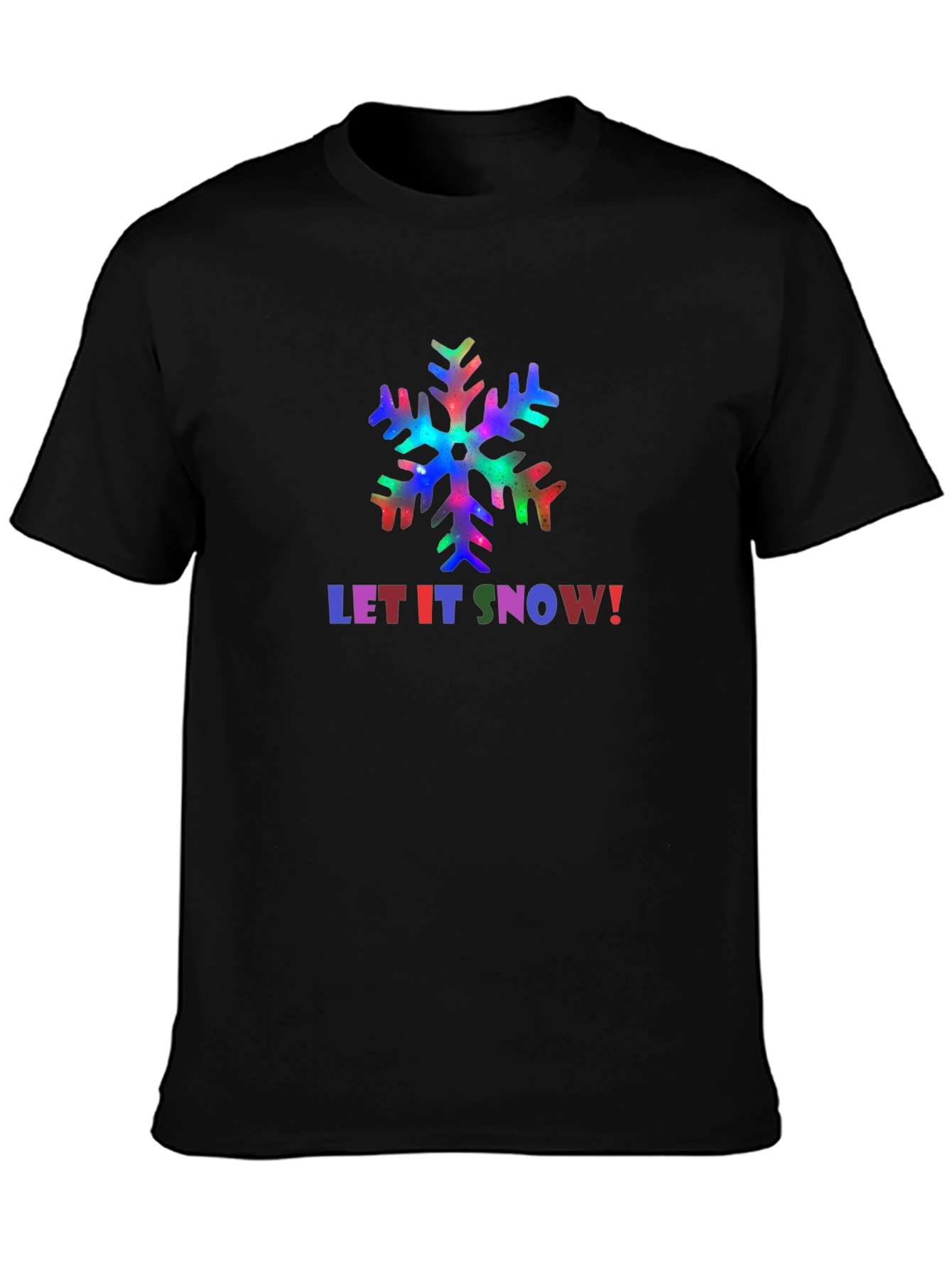 Let It Snow Holiday T-Shirt - Festive Snowflake Design