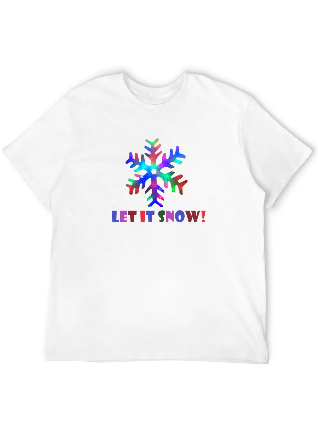 Let It Snow Holiday T-Shirt - Festive Snowflake Design