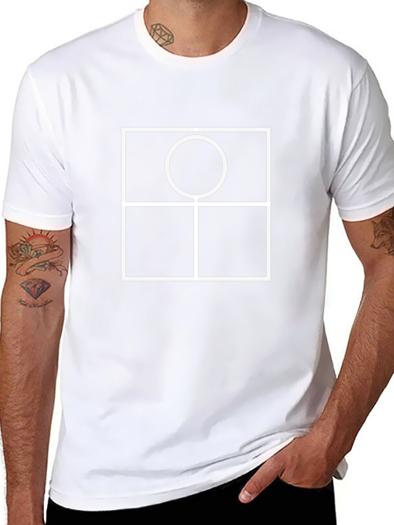 Abstract Graphic Print T-Shirt - Modern Style
