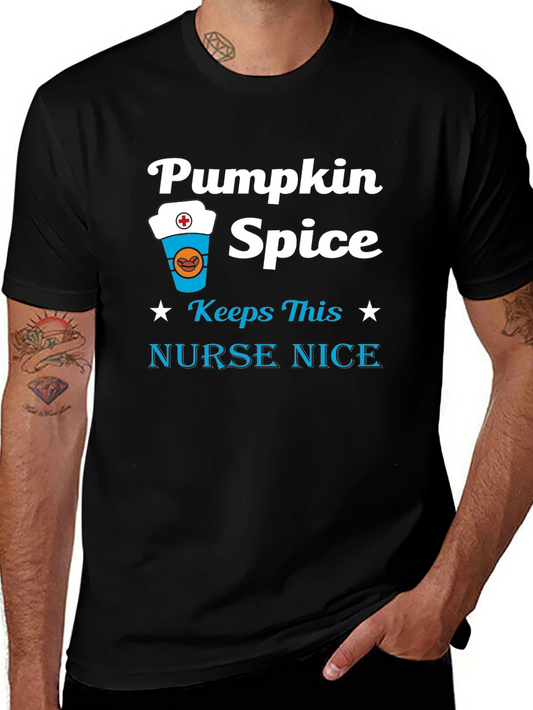 Pumpkin Spice Nurse T-Shirt - Fall Apparel