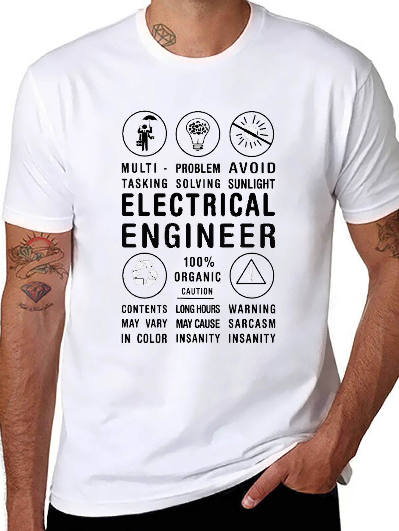 Electrical Engineer T-Shirt - Multi-Tasking Problem Solving Design