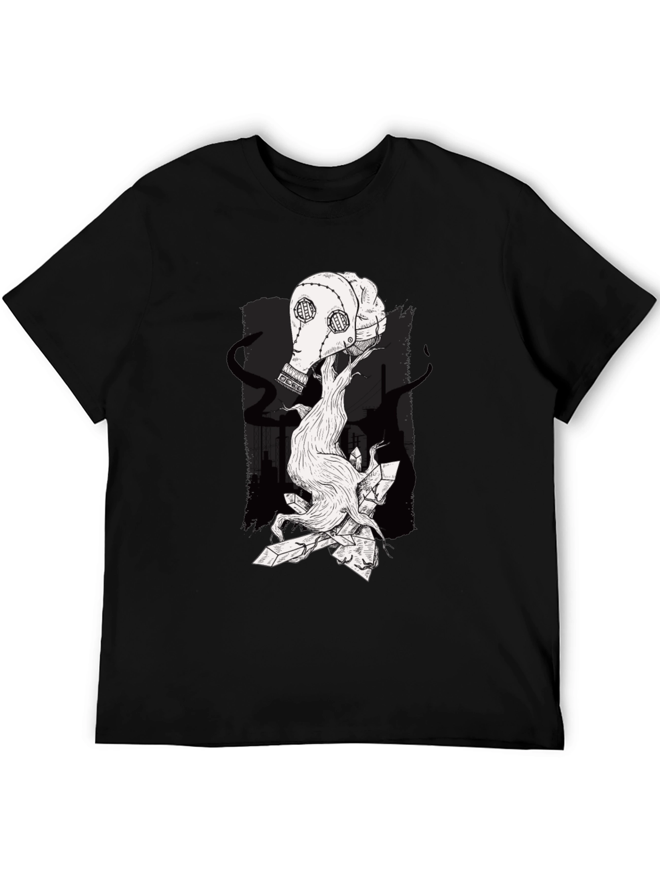 Surreal Gas Mask Graphic Tee