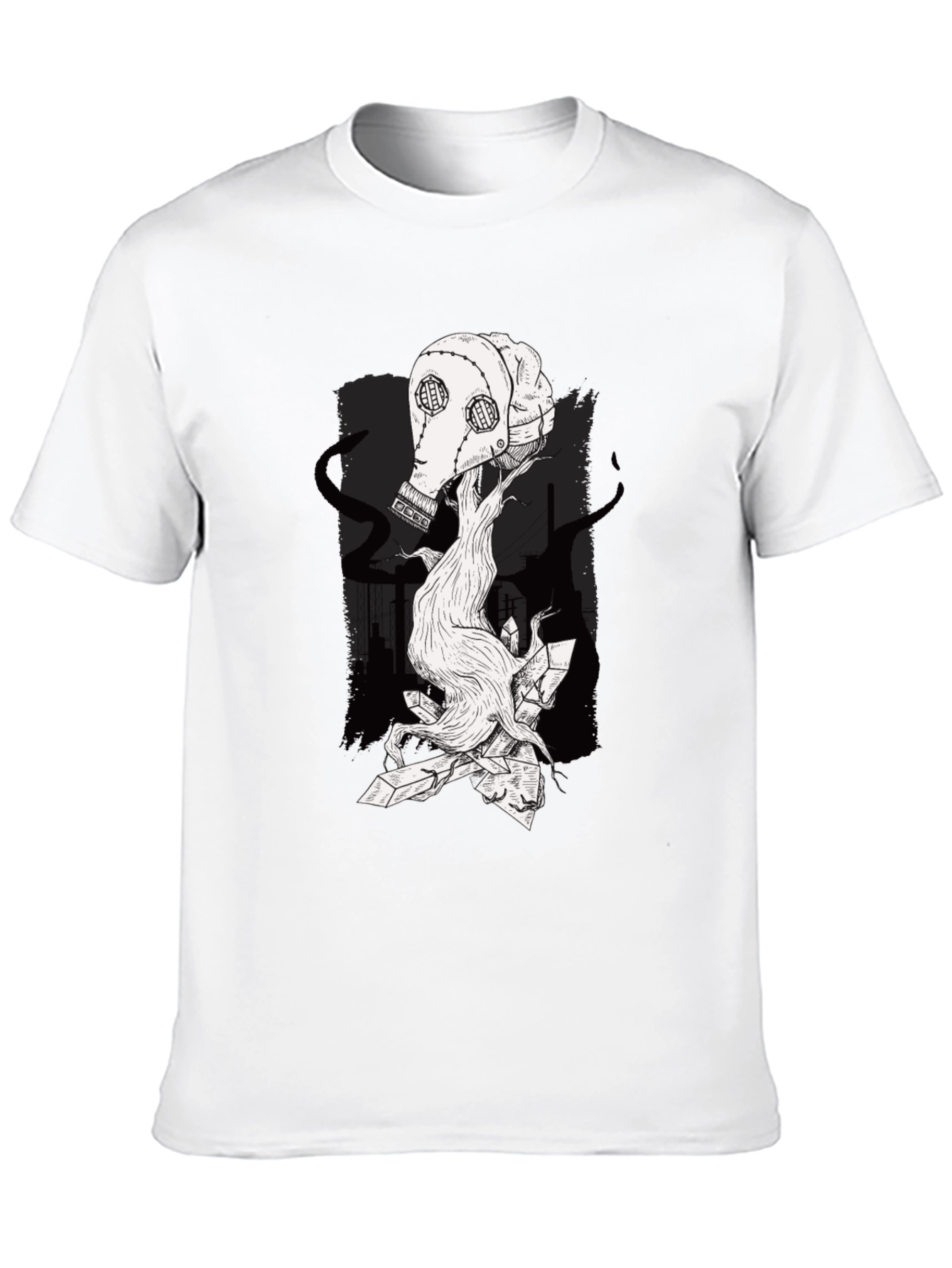 Surreal Gas Mask Graphic Tee