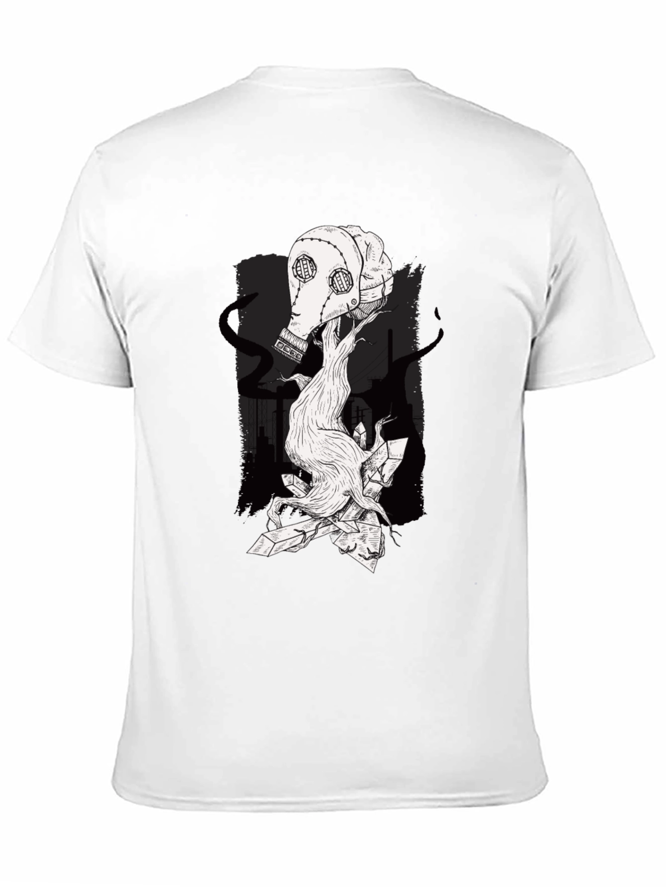 Surreal Gas Mask Graphic Tee
