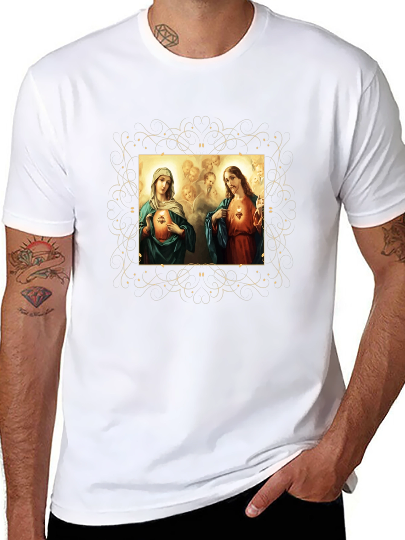 Jesus and Mary Graphic T-Shirt