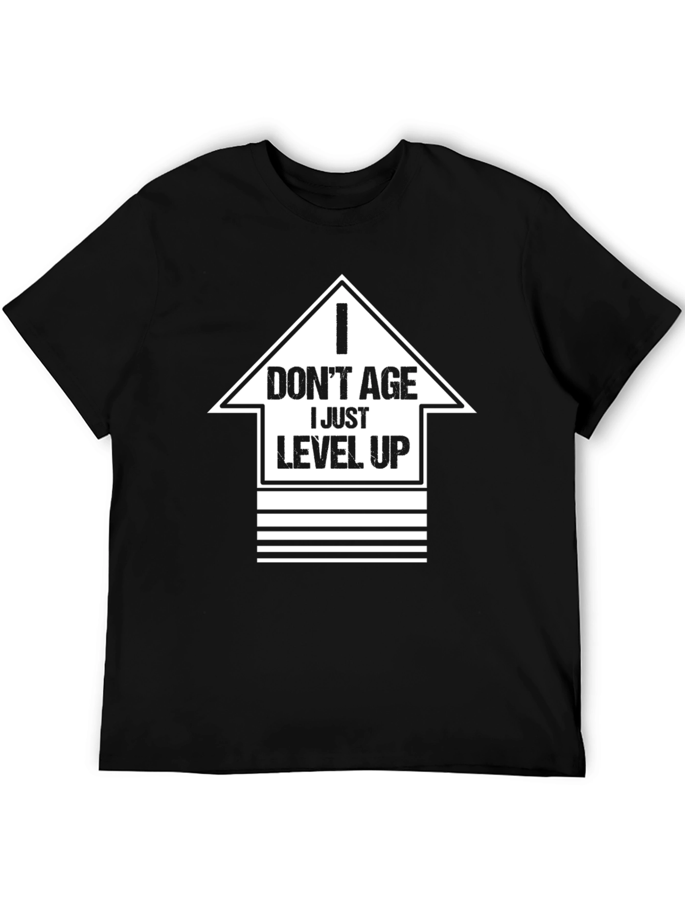 I Dont Age I Level Up Black T-Shirt