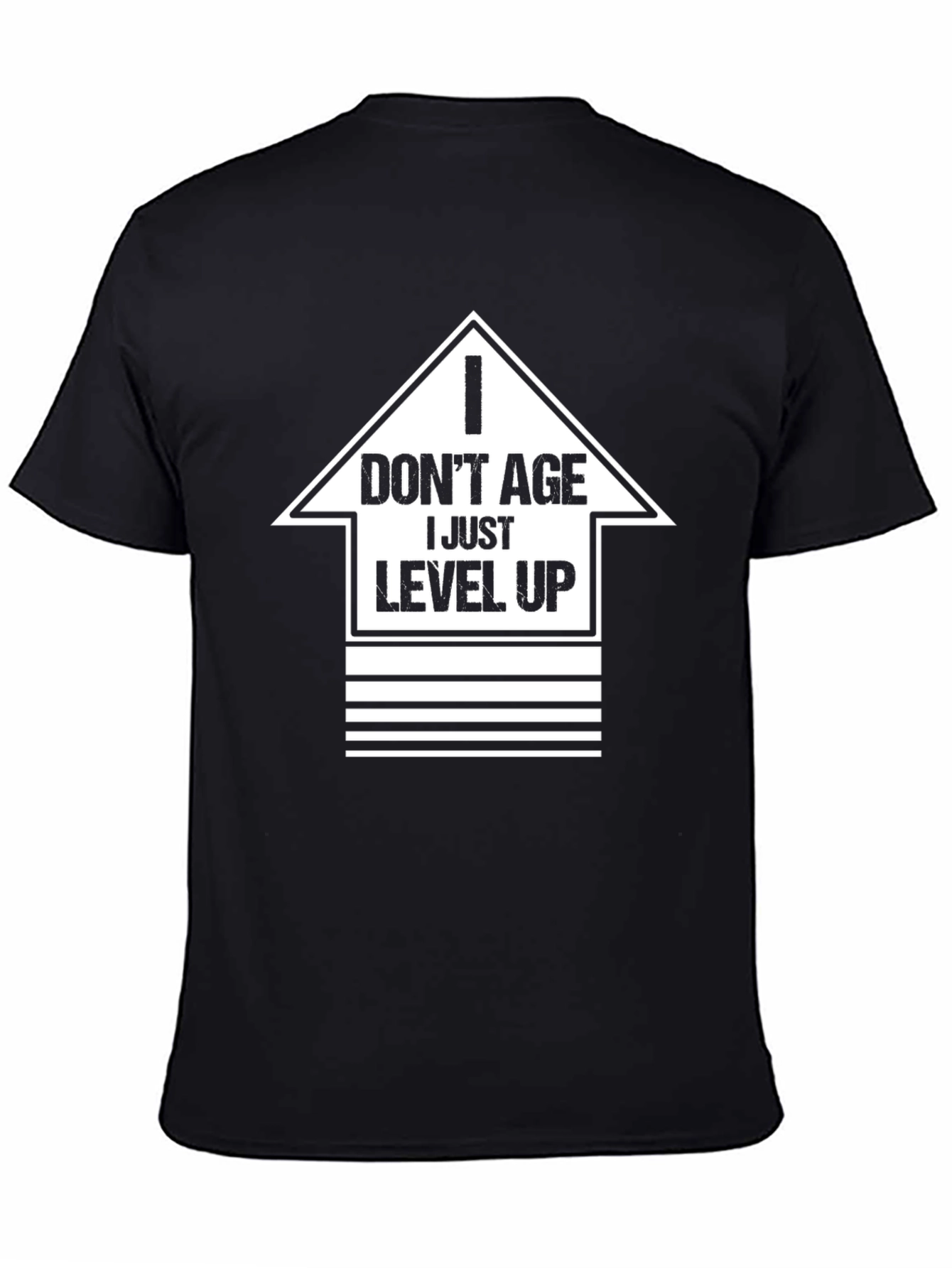 I Dont Age I Level Up Black T-Shirt