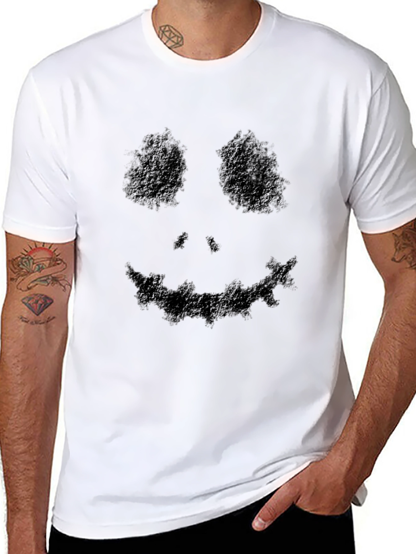 Dark Smile Graphic Tee - Mens Black T-Shirt