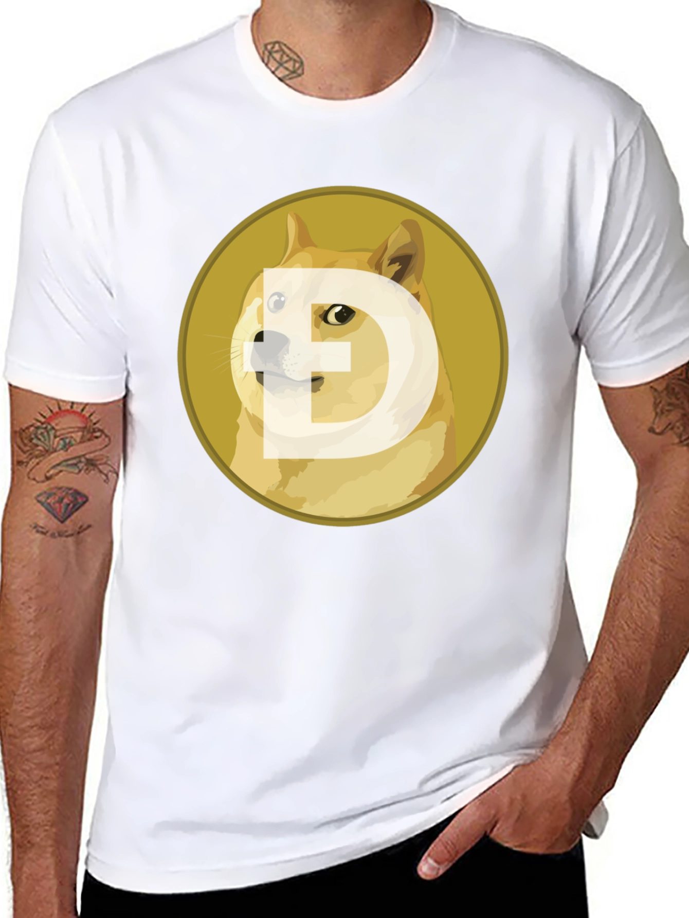 Dogecoin Crypto Black T-Shirt