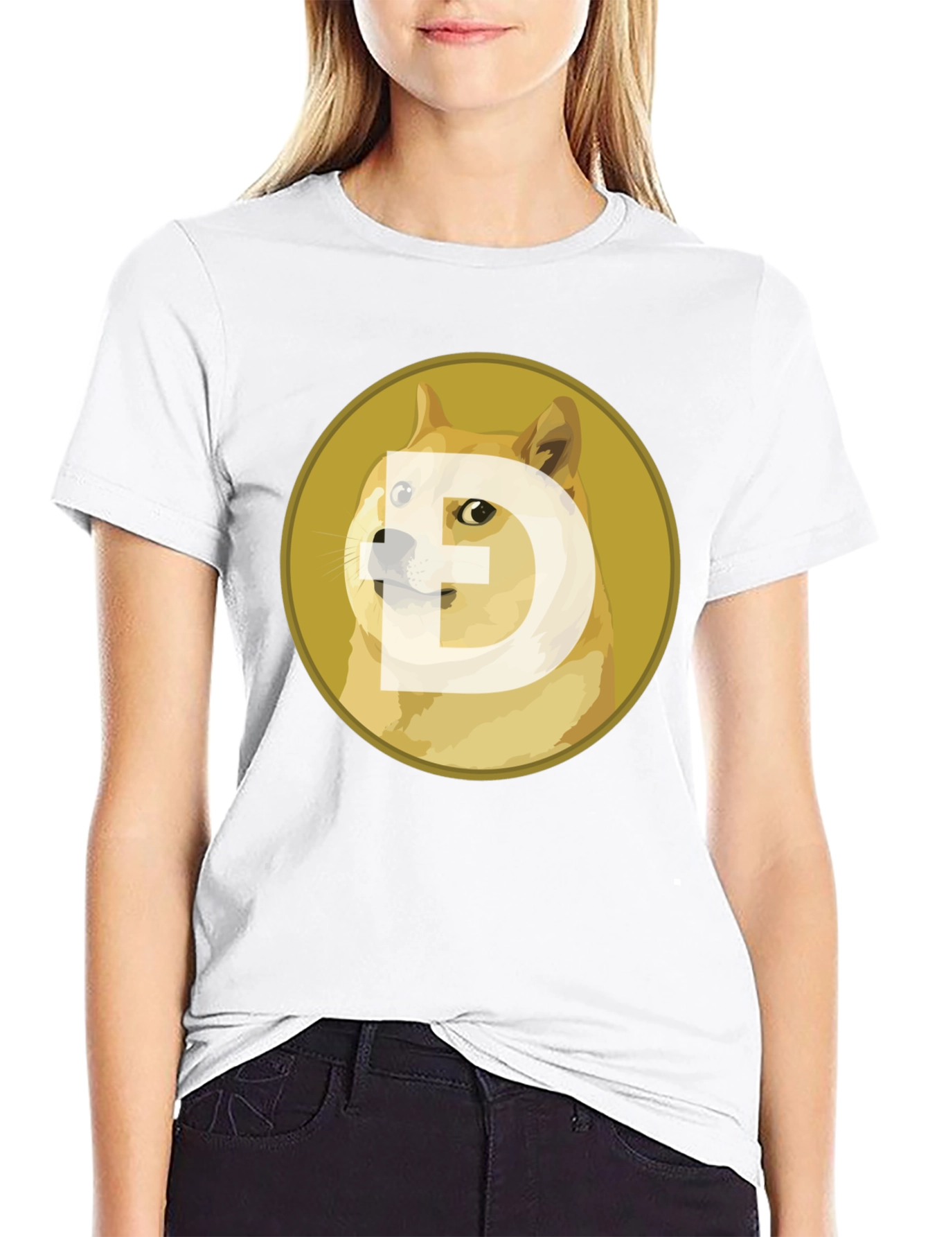 Dogecoin Crypto Black T-Shirt