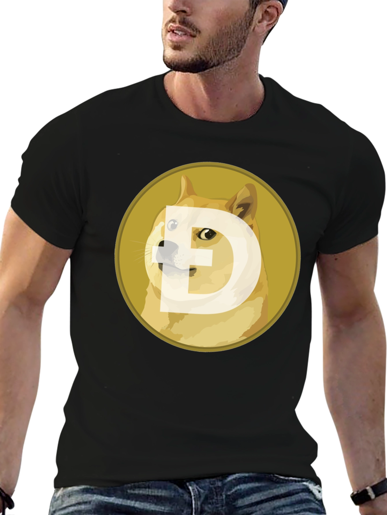 Dogecoin Crypto Black T-Shirt
