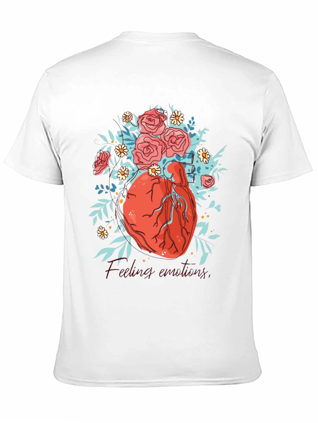Floral Heart Graphic Tee - Express Your Emotions!