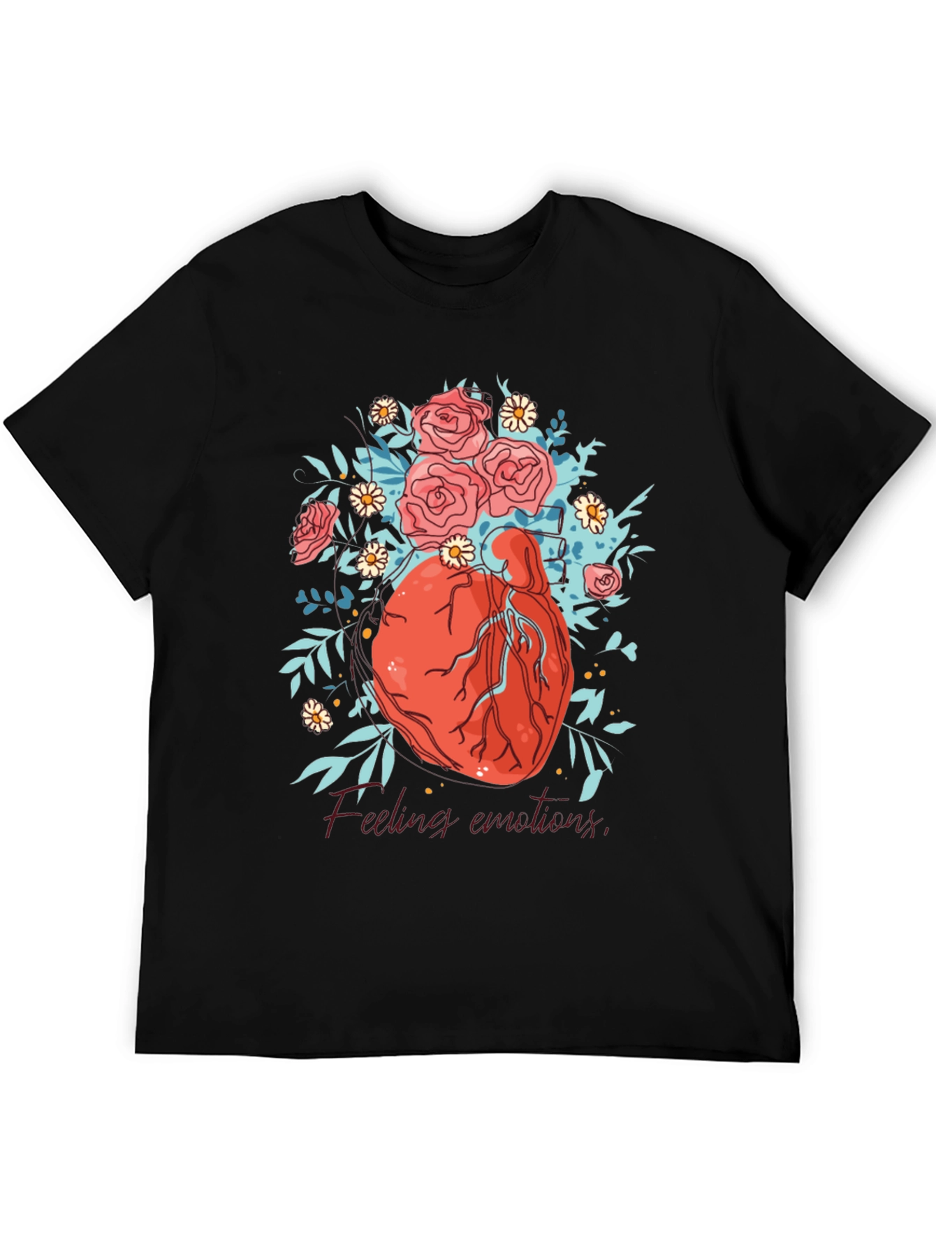 Floral Heart Graphic Tee - Express Your Emotions!