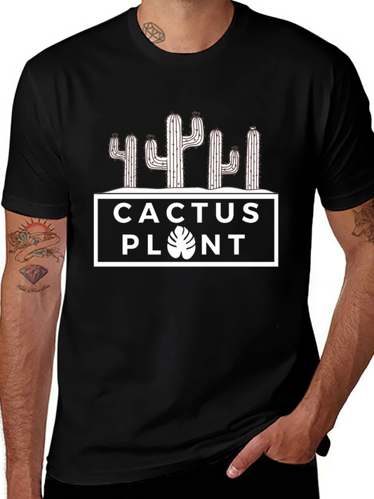 Cactus Plant Graphic Tee - Unisex Black T-Shirt
