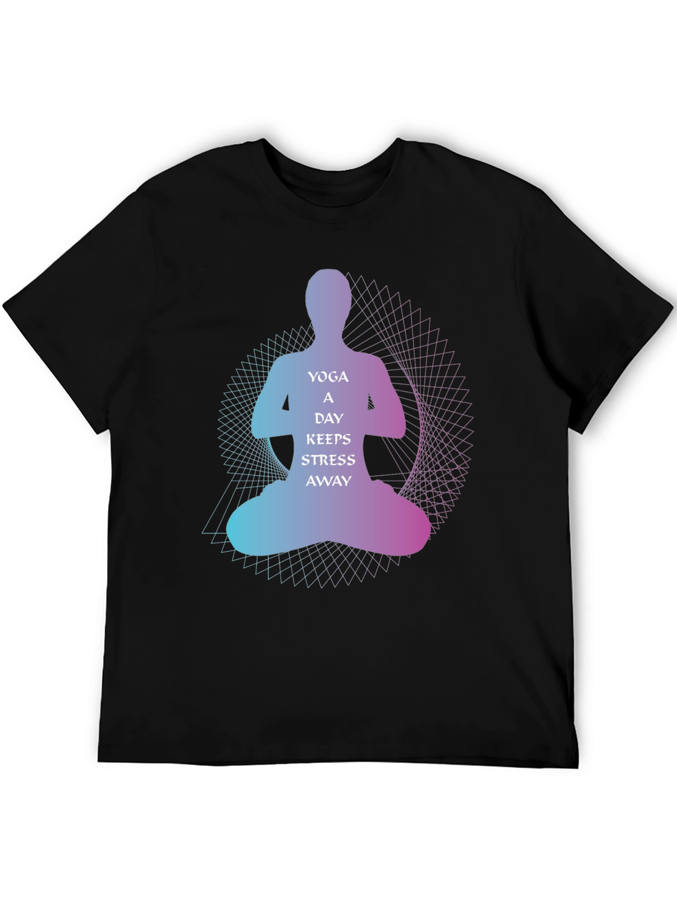 Yoga A Day Keeps Stress Away Graphic T-Shirt