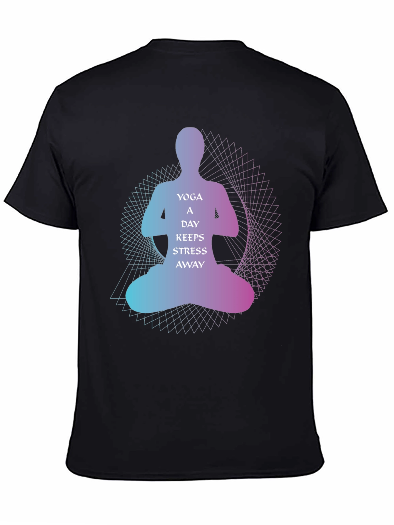 Yoga A Day Keeps Stress Away Graphic T-Shirt