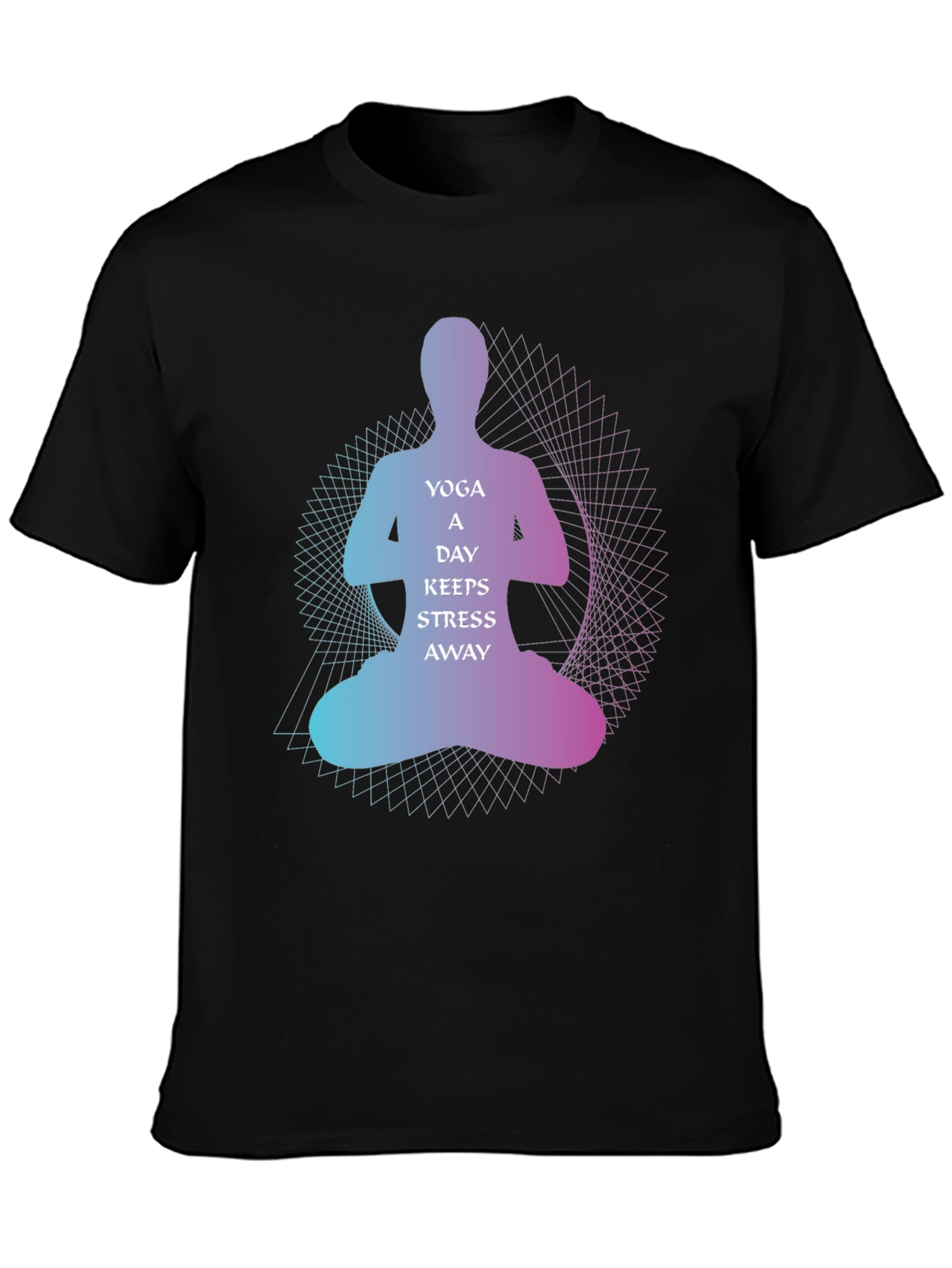 Yoga A Day Keeps Stress Away Graphic T-Shirt