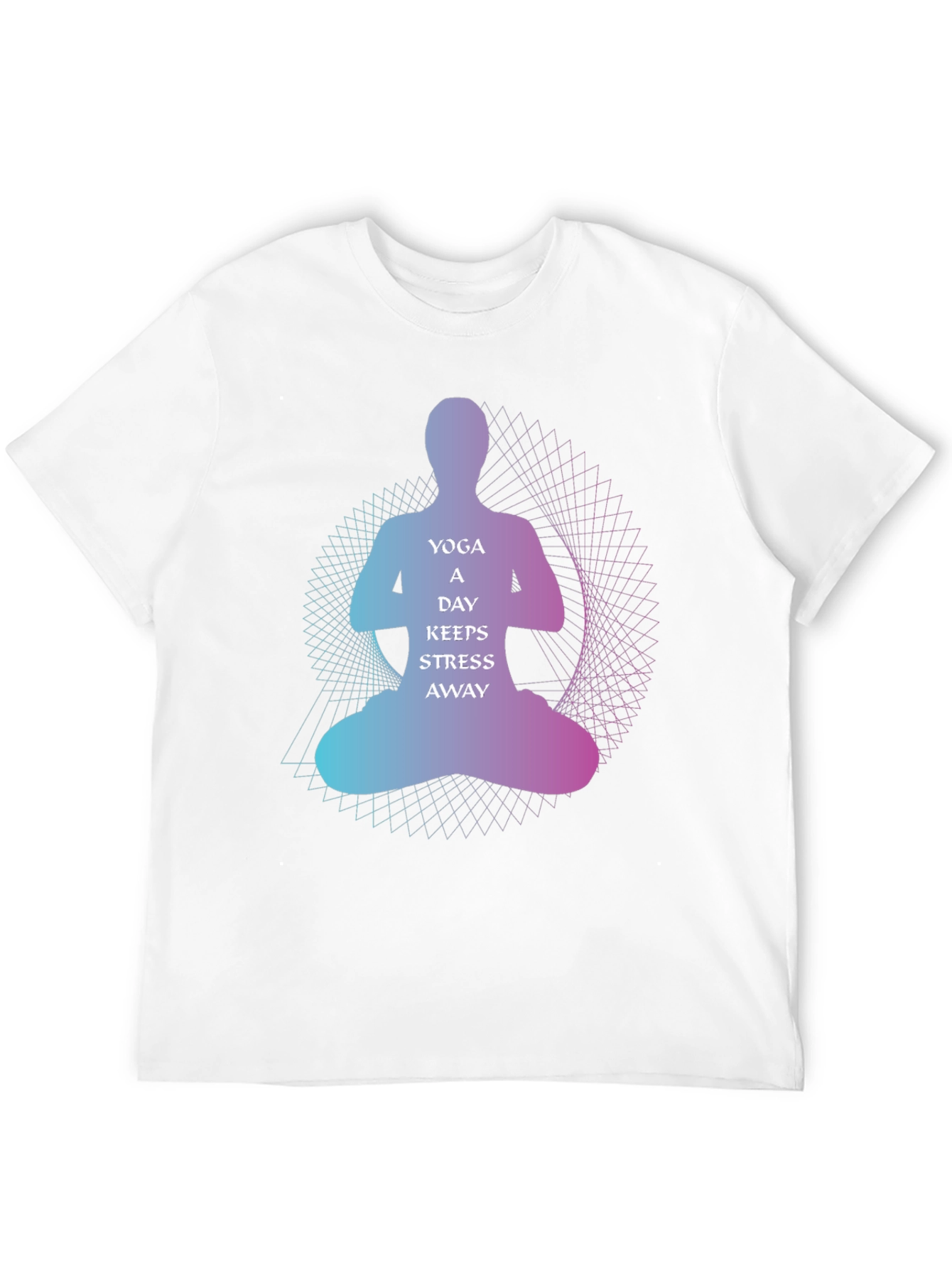 Yoga A Day Keeps Stress Away Graphic T-Shirt