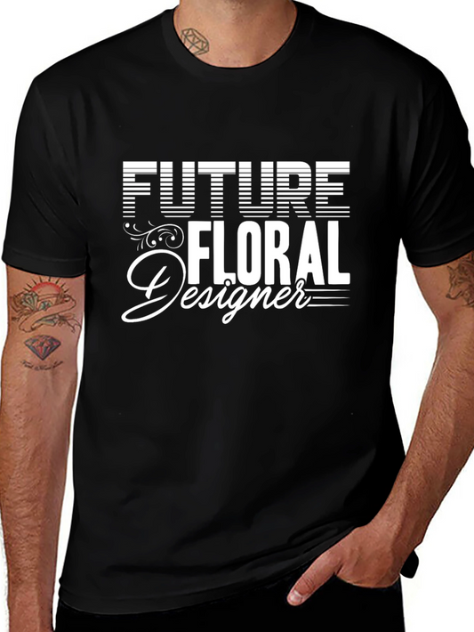 Future Floral Designer Black Graphic Tee