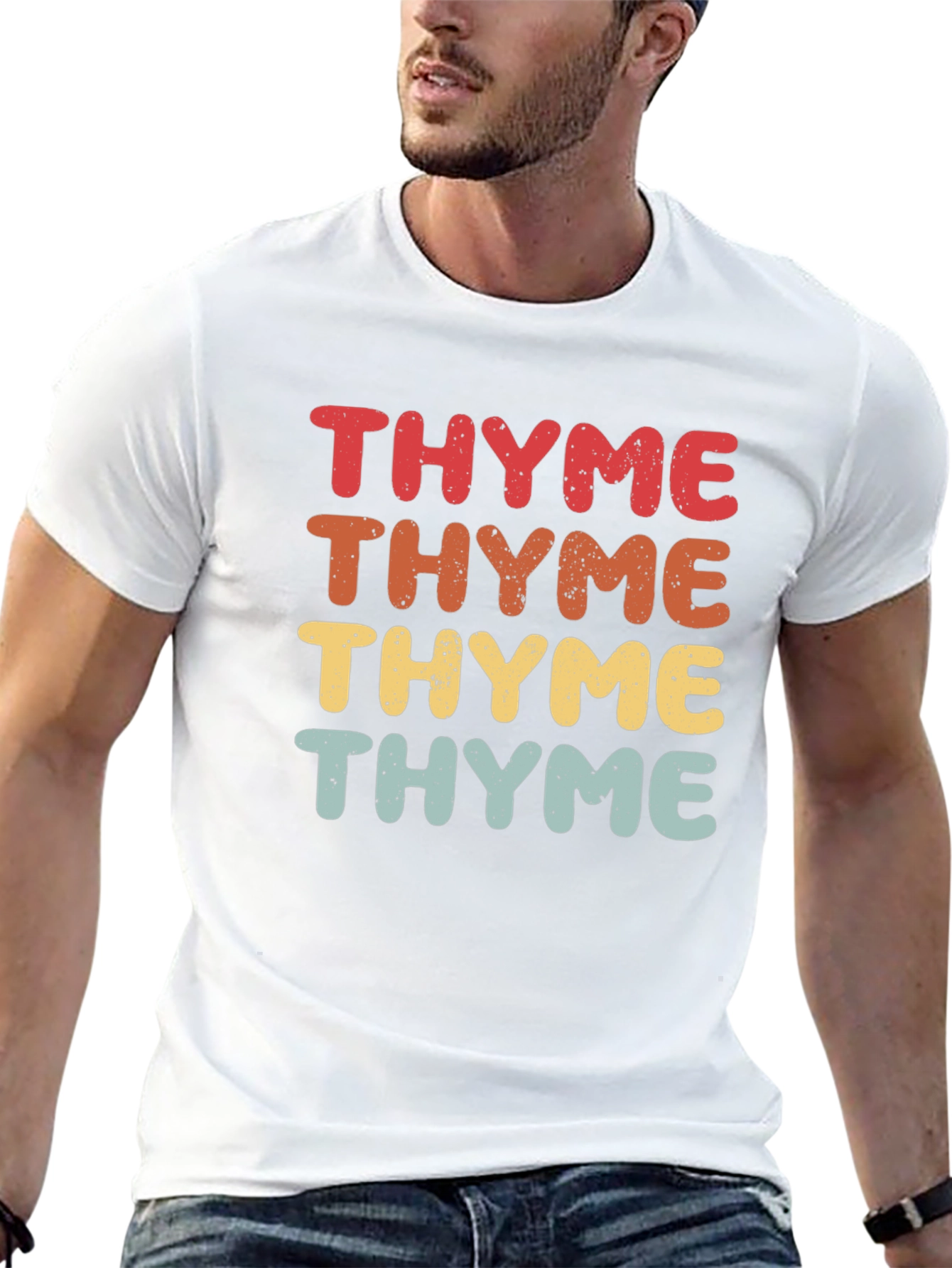 Retro Thyme Graphic Print T-Shirt