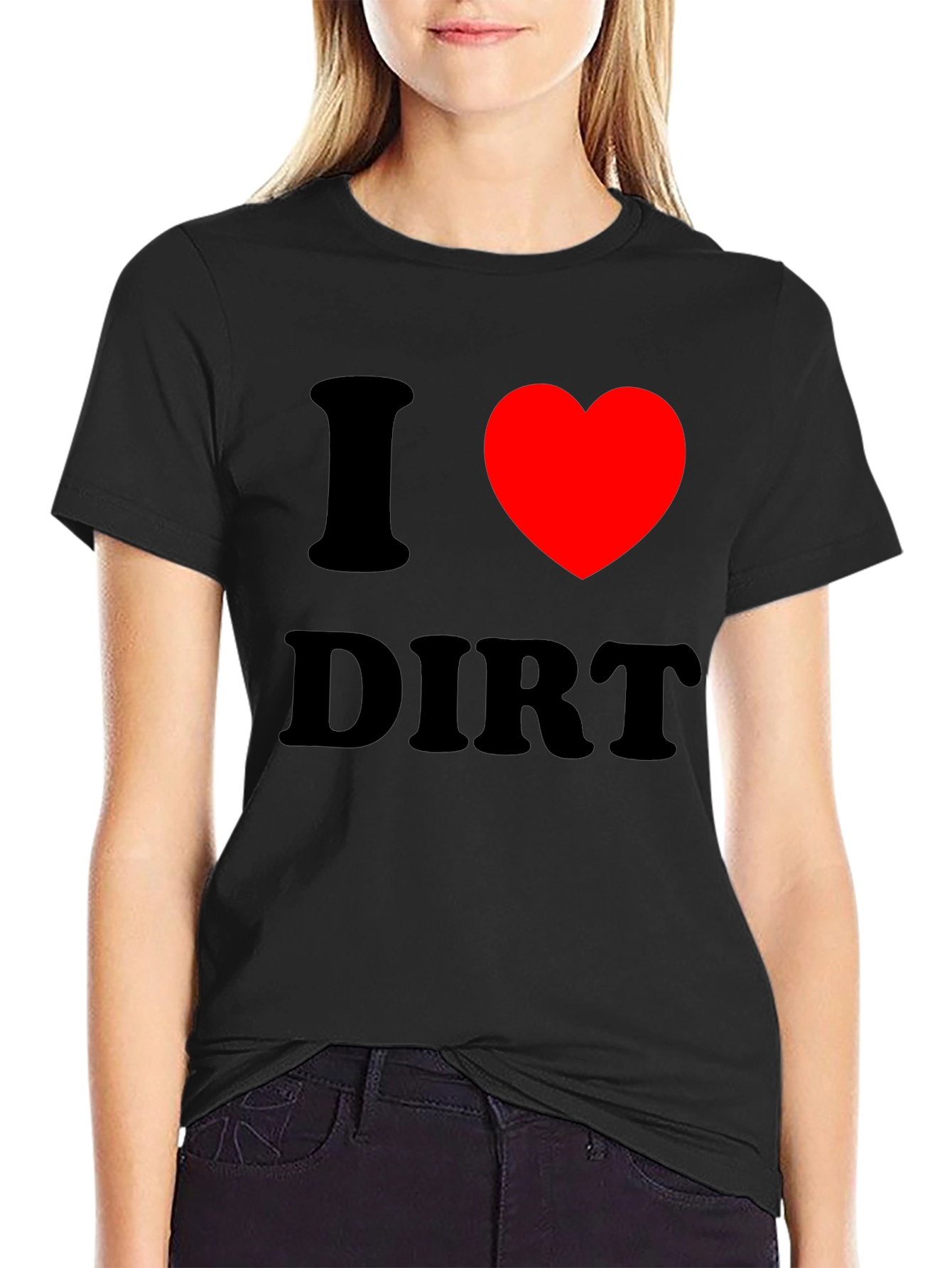 I Heart Dirt Black T-Shirt - Fun Graphic Tee