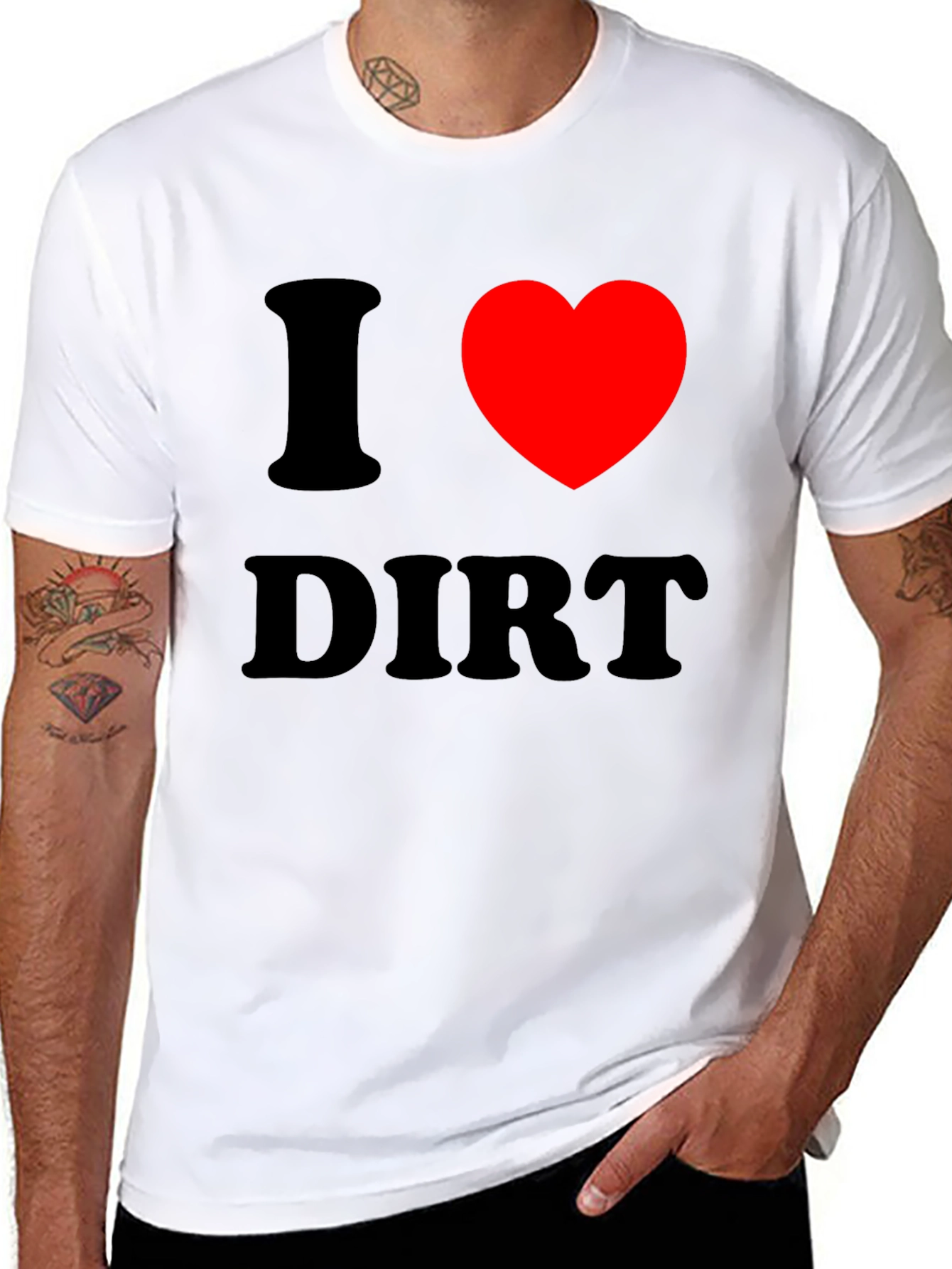 I Heart Dirt Black T-Shirt - Fun Graphic Tee