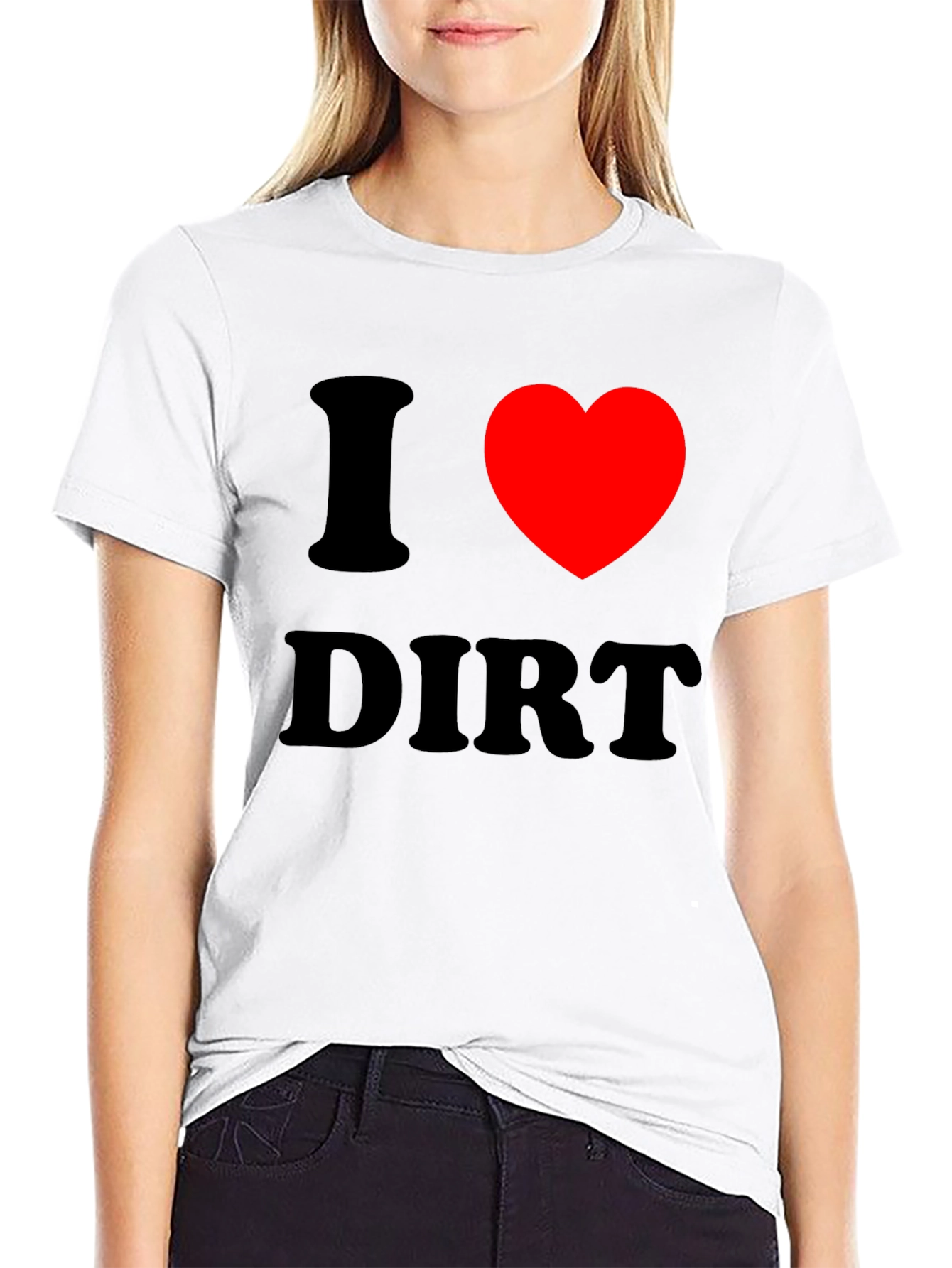 I Heart Dirt Black T-Shirt - Fun Graphic Tee