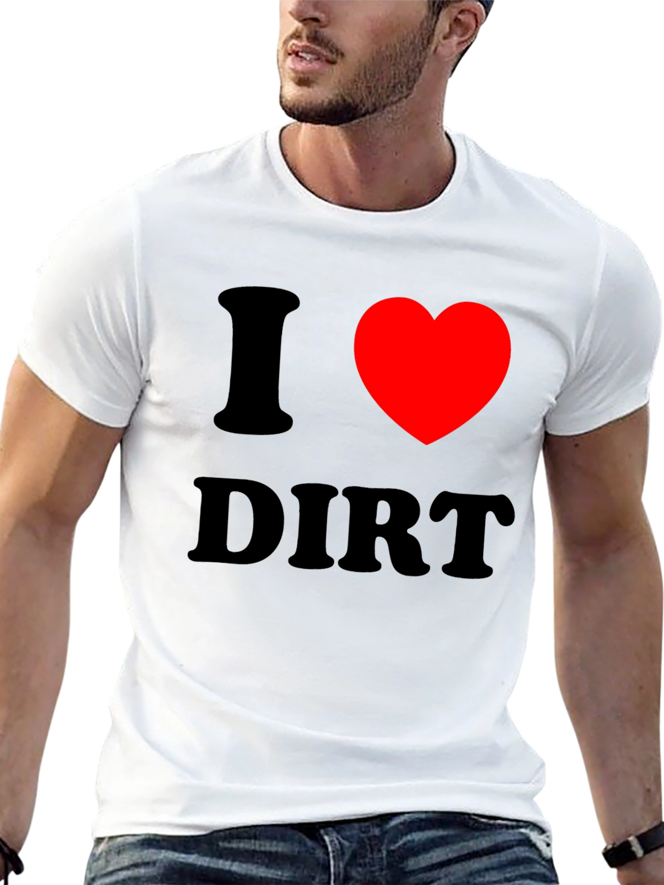I Heart Dirt Black T-Shirt - Fun Graphic Tee