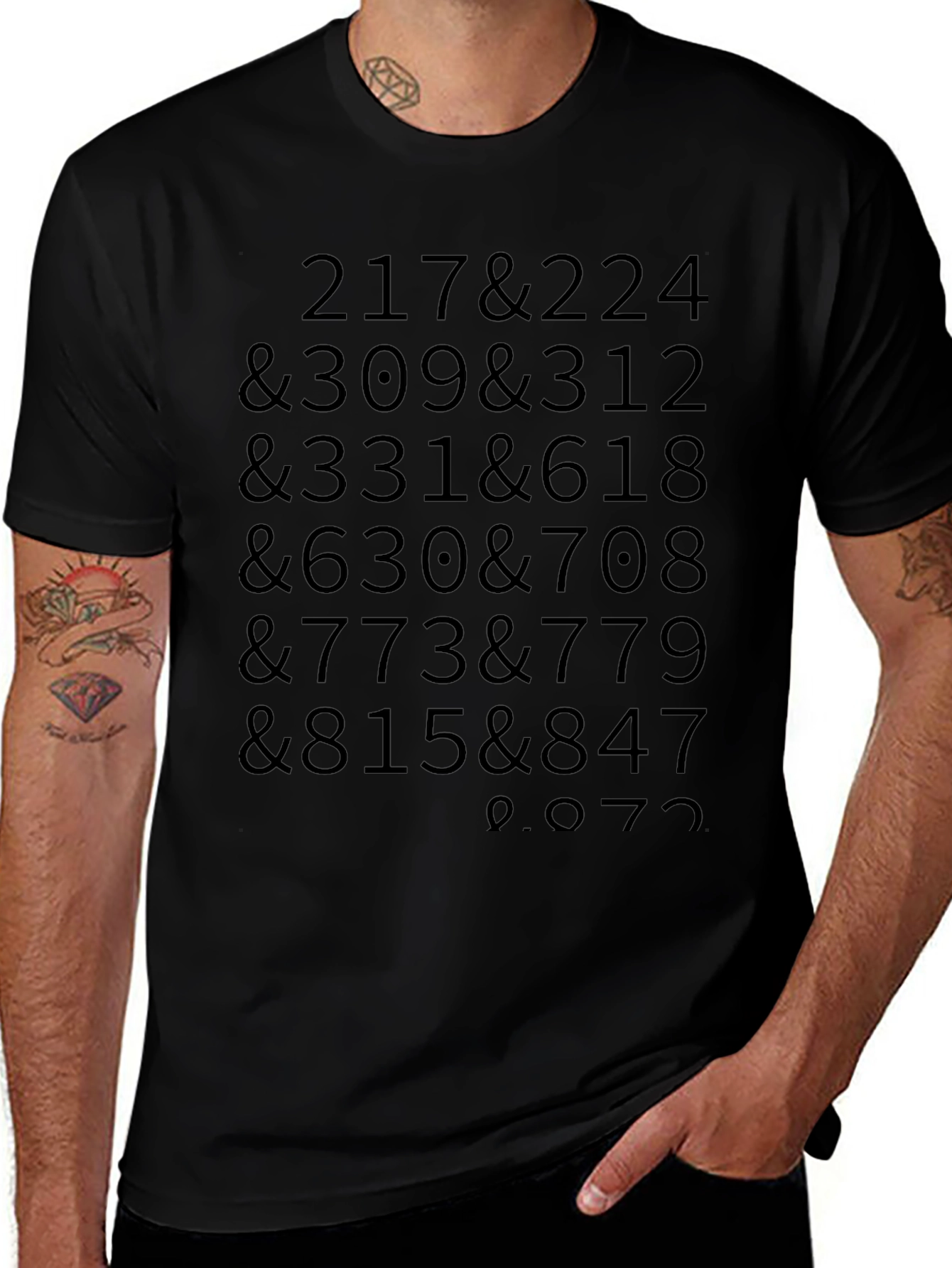 Code Tee - Numbers & Symbols Graphic Print T-Shirt
