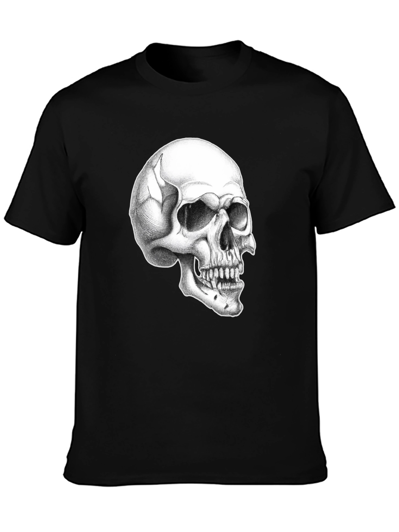 Skull Graphic Tee - Classic Black Cotton T-Shirt