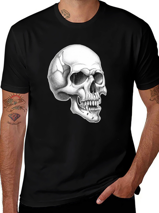 Skull Graphic Tee - Classic Black Cotton T-Shirt