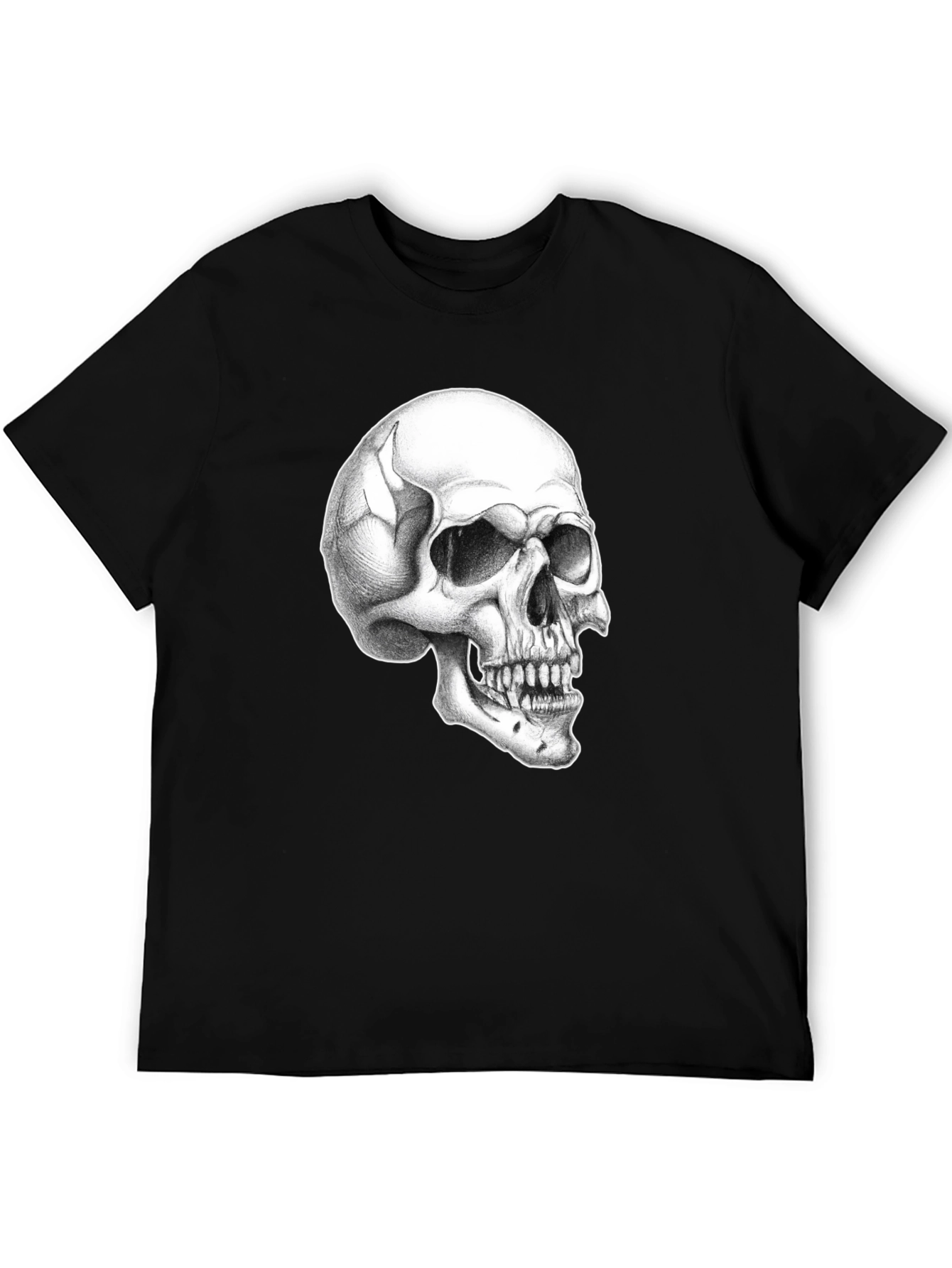 Skull Graphic Tee - Classic Black Cotton T-Shirt