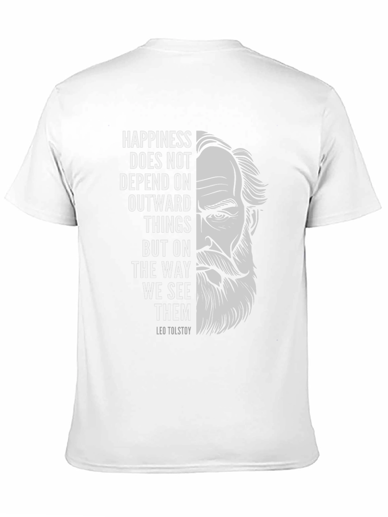 Leo Tolstoy Quote Graphic Tee - Happiness Matters T-Shirt