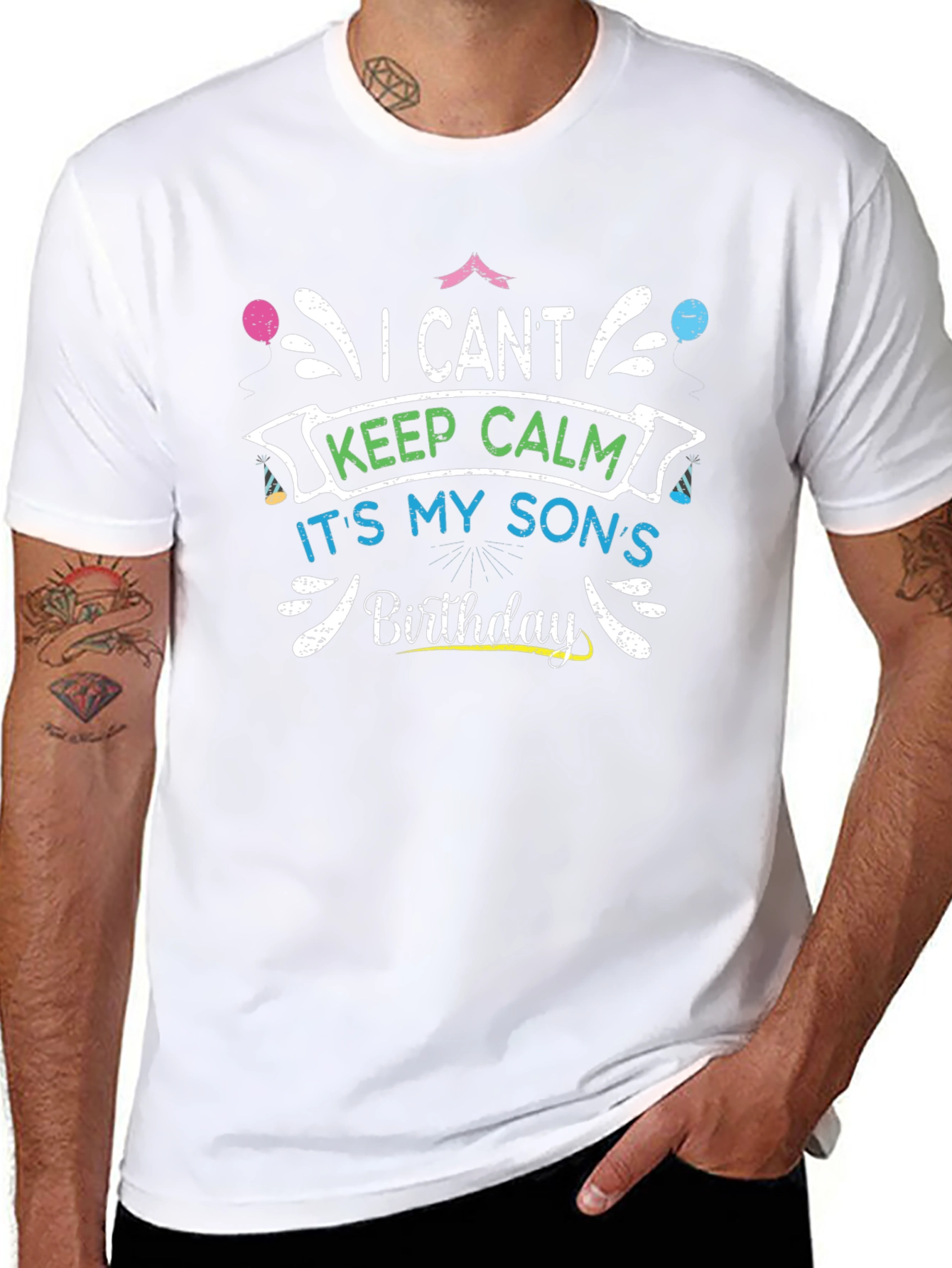 I Cant Keep Calm Its My Sons Birthday T-Shirt