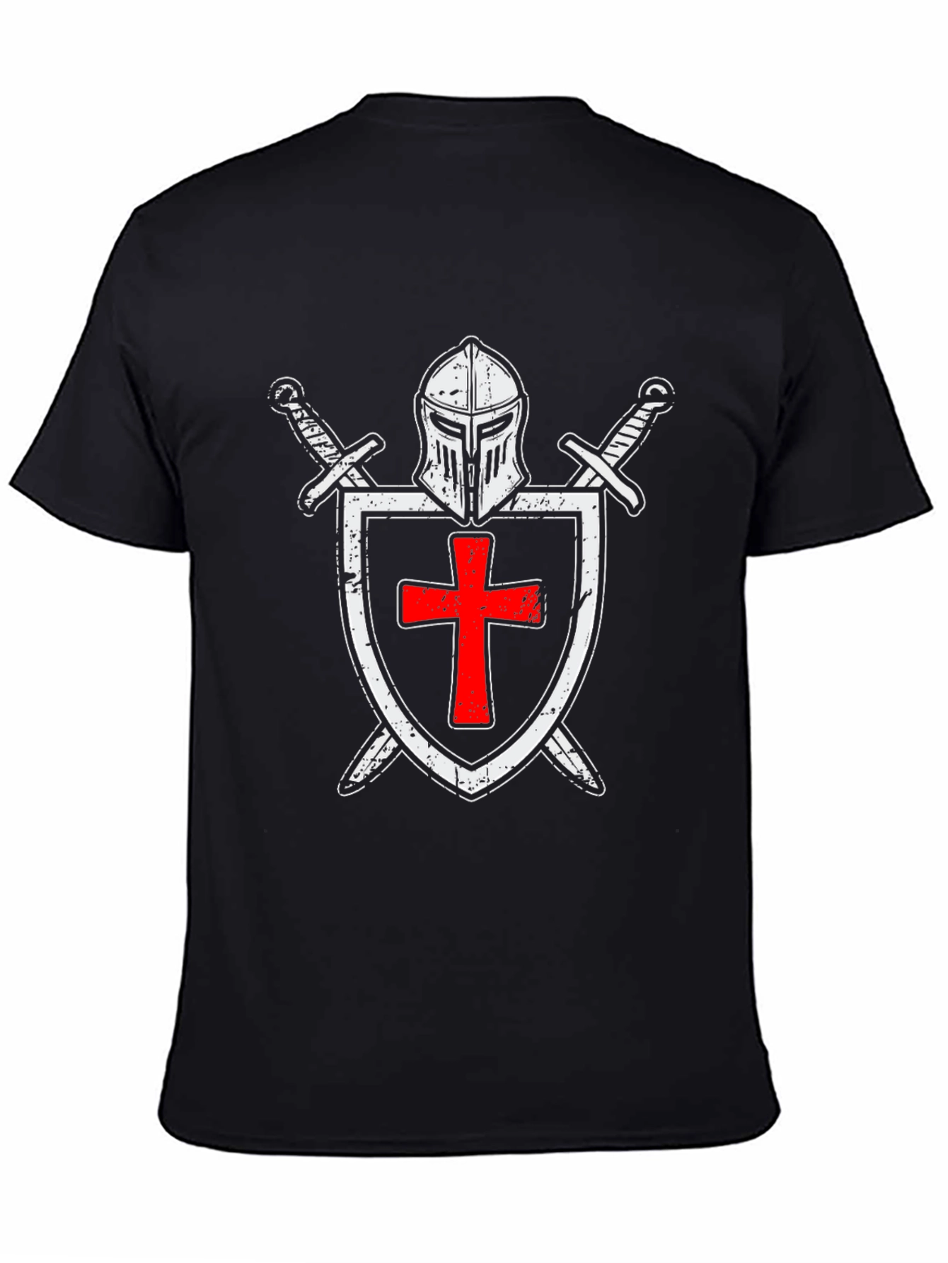 Crusader Knight T-Shirt - Templar Shield Design