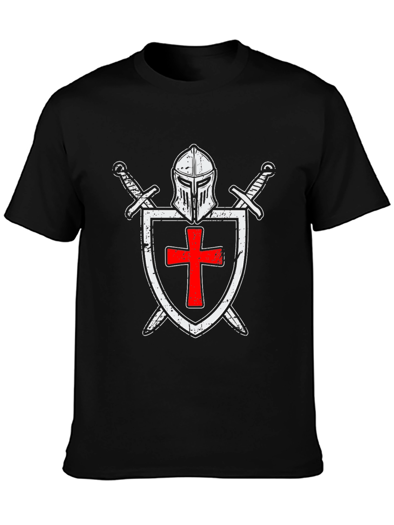 Crusader Knight T-Shirt - Templar Shield Design