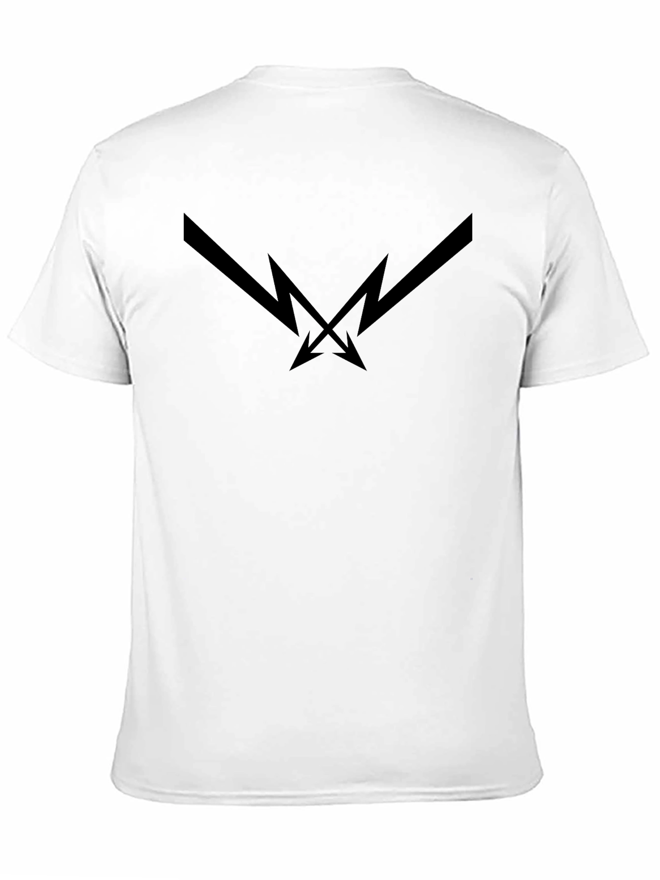 Black Graphic Tee - Lightning Bolt Arrow Design