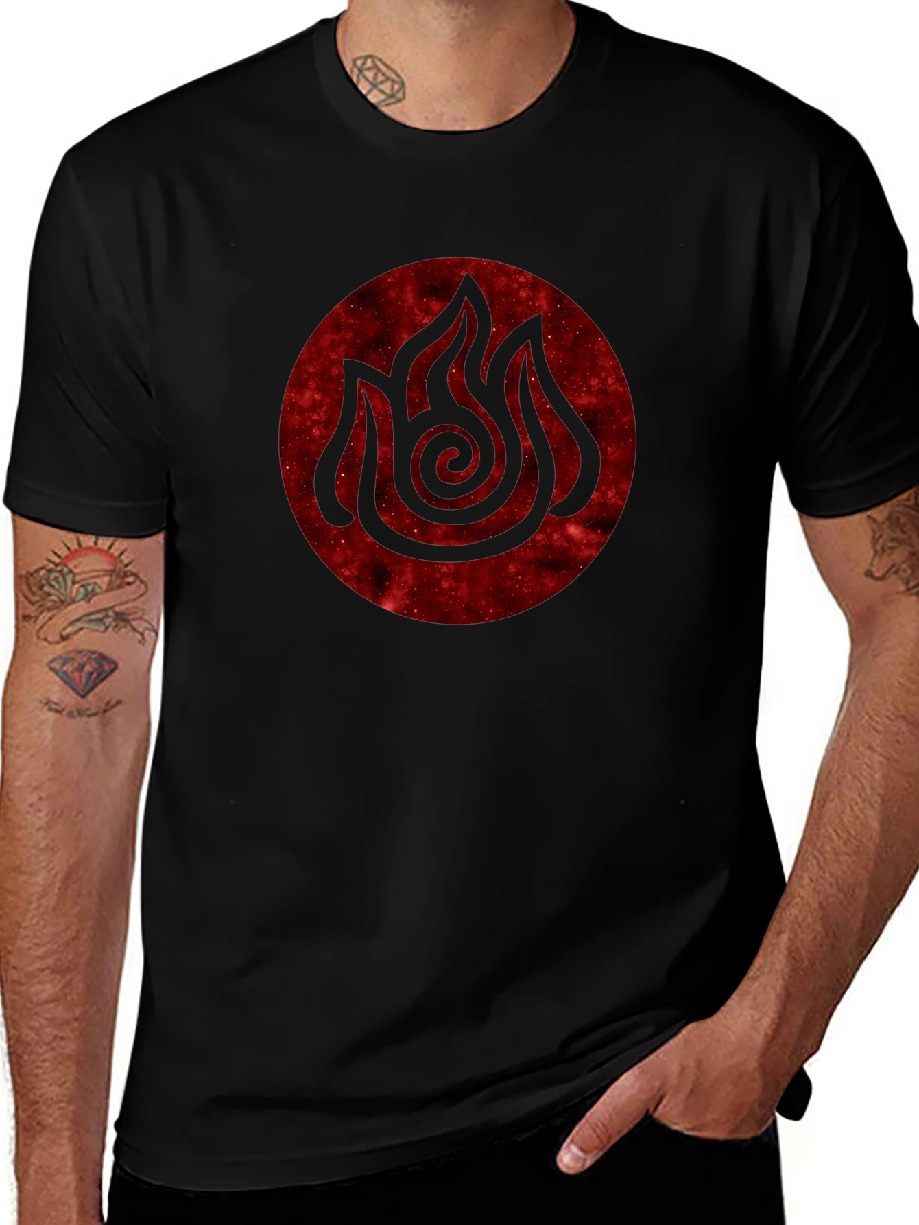 Fire Nation Symbol T-Shirt - Black Avatar Tee