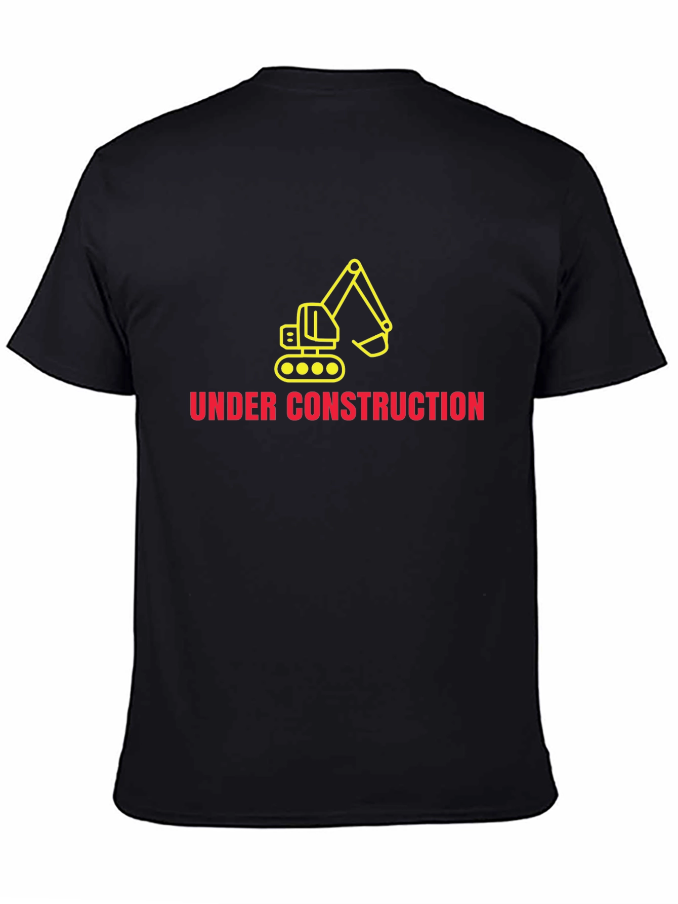Under Construction Excavator Graphic T-Shirt